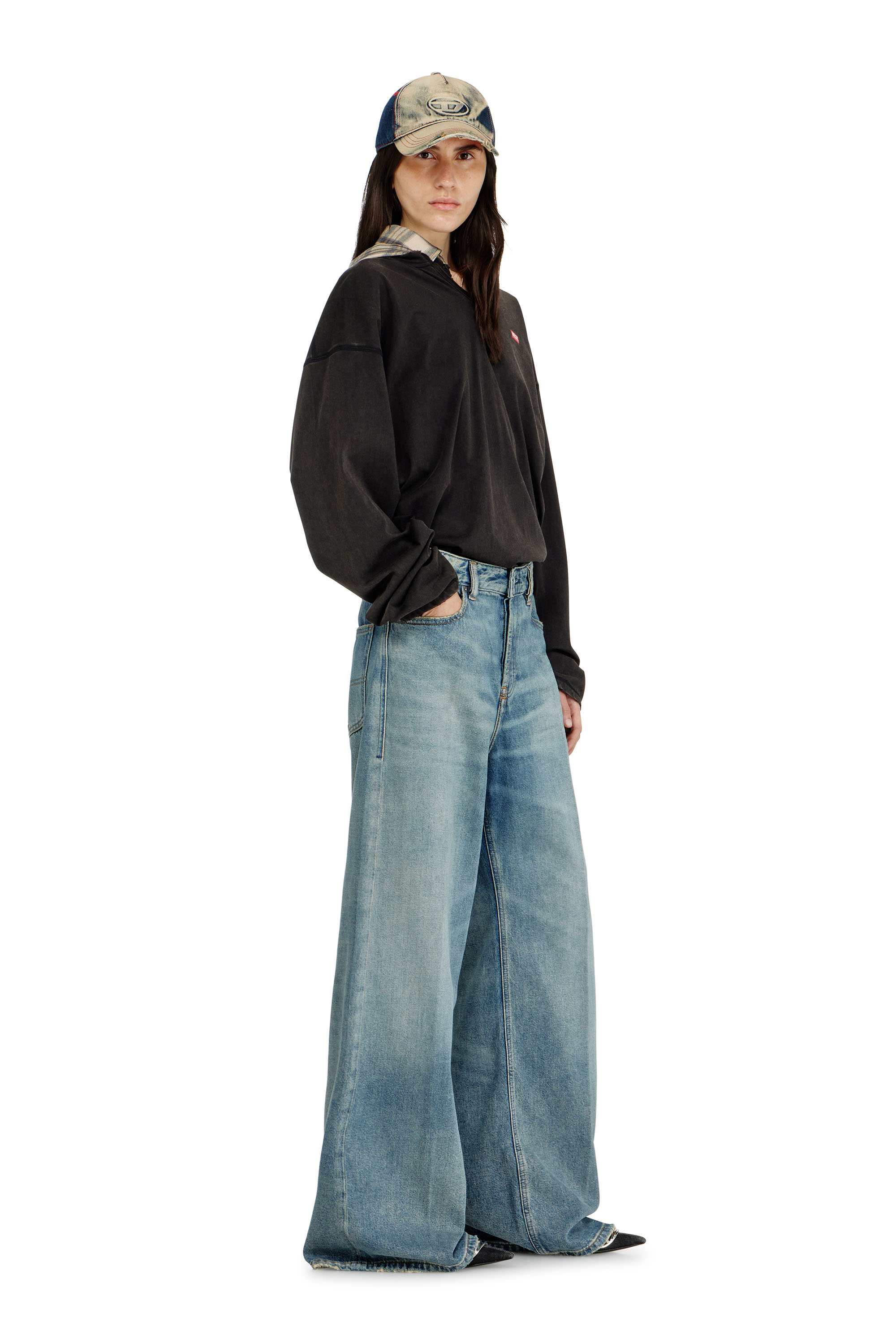 Diesel - Relaxed Jeans 1996 D-Sire 0BEBL Femme, Bleu moyen - Image 2