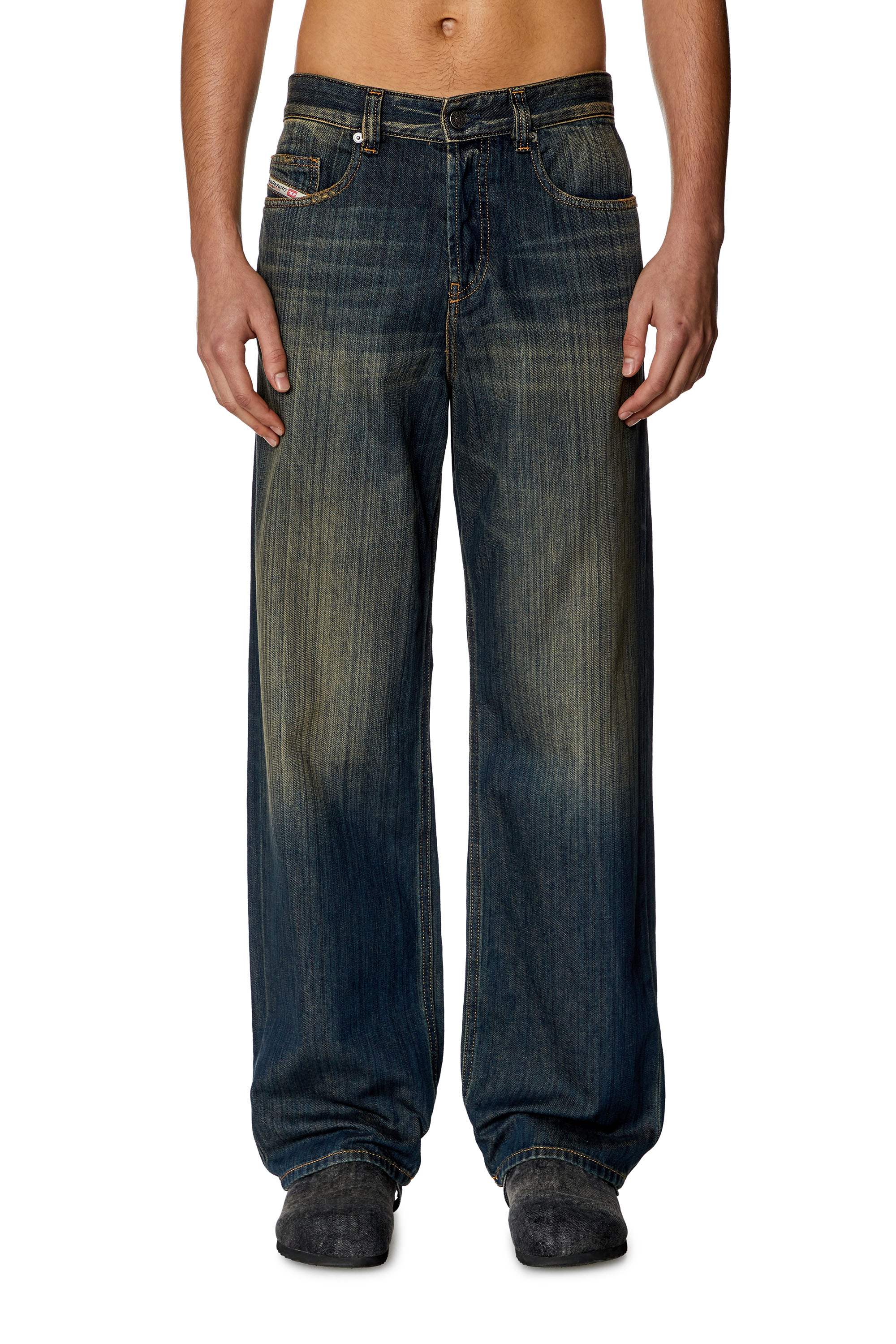 Diesel - Straight Jeans 2001 D-Macro 09I20, Bleu Foncé - Image 2