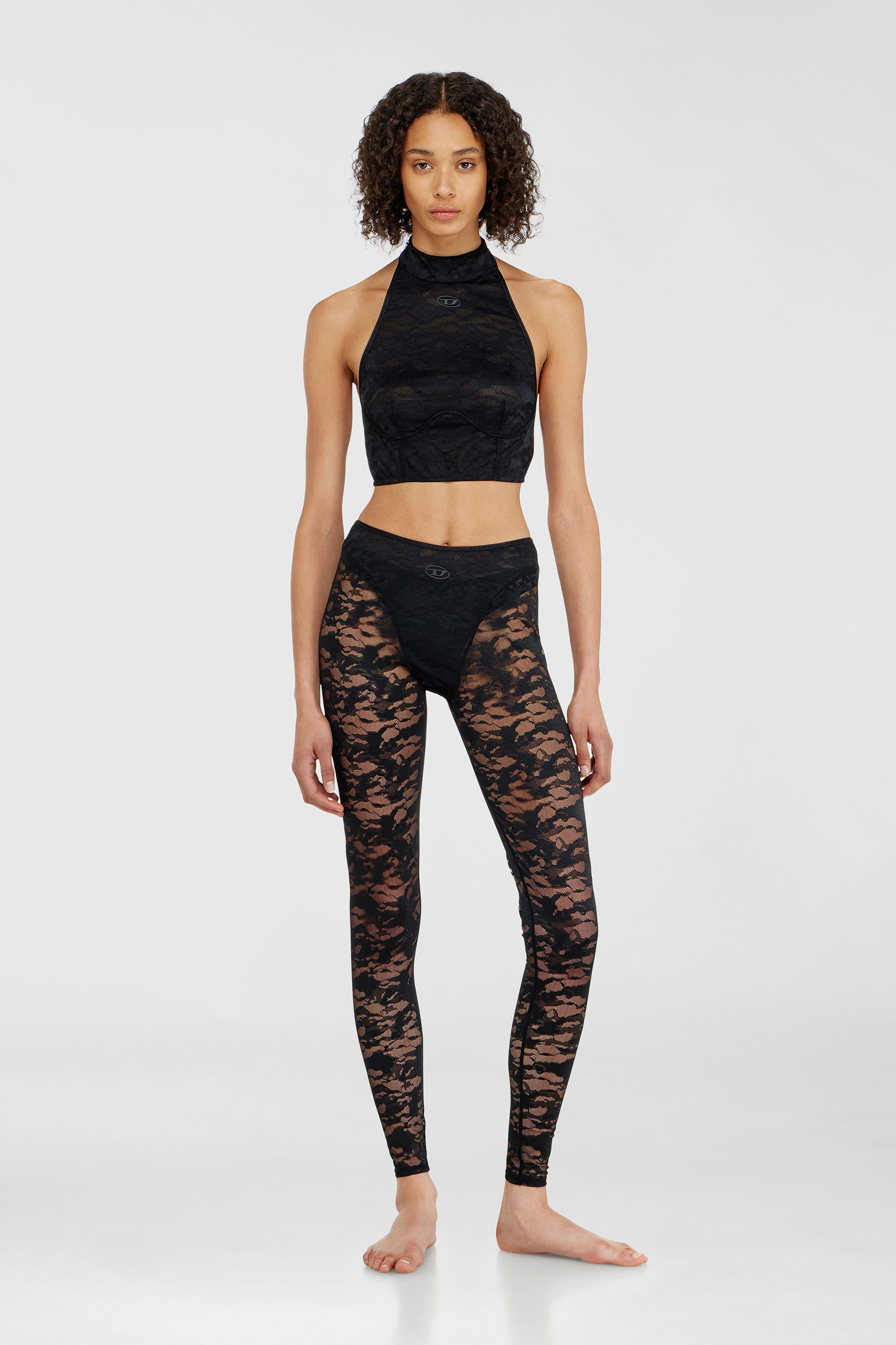 Diesel - MARCIA-UTLT, Soutien-gorge en dentelle &agrave; col licou Femme in Noir - 1