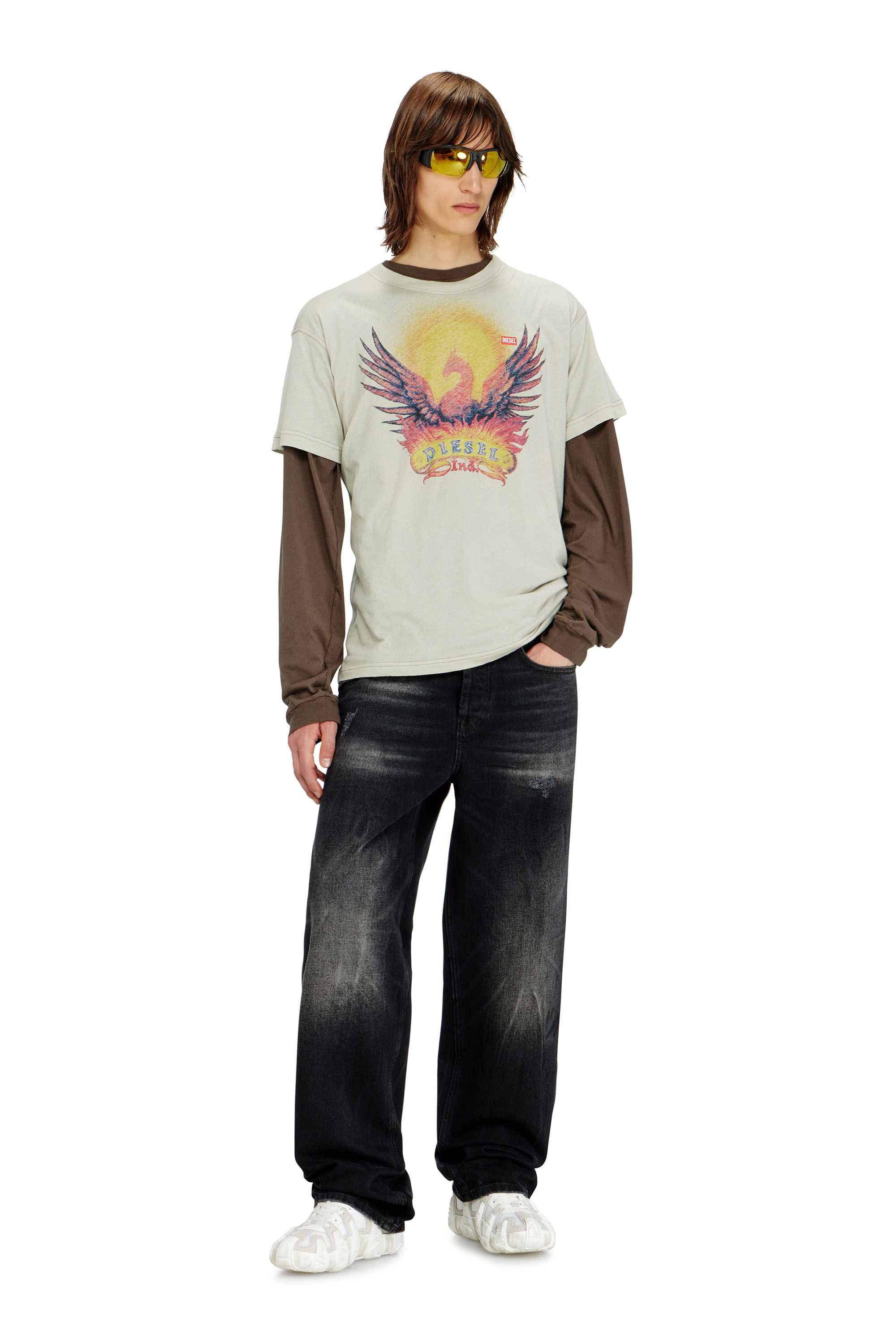 Diesel - Relaxed Jeans 2001 D-Macro 0BEBB Homme, Noir - Image 2