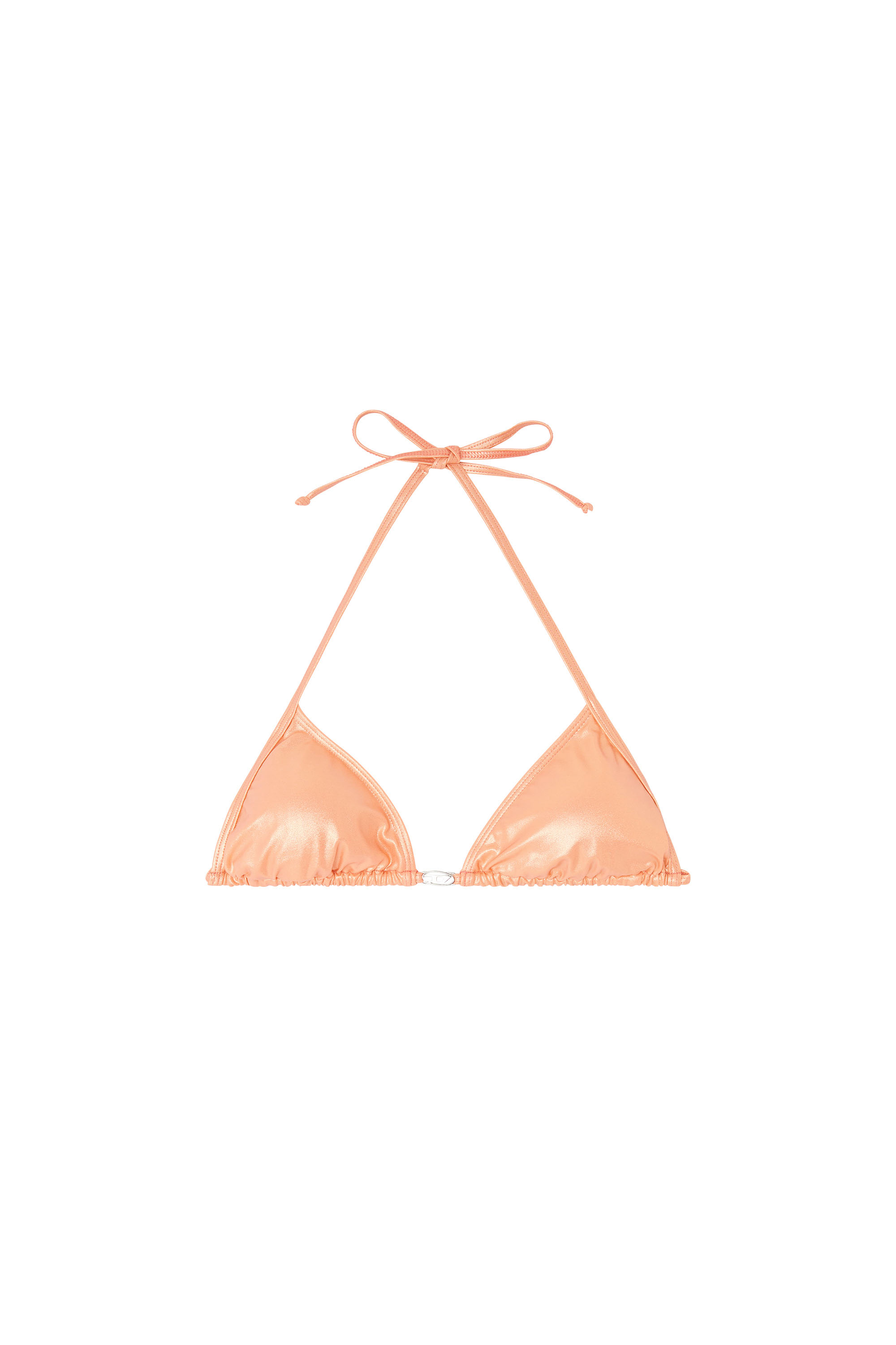 Diesel - ELETTRA-DNM, Haut de bikini triangle en tissu scintillant Femme in Orange - 3