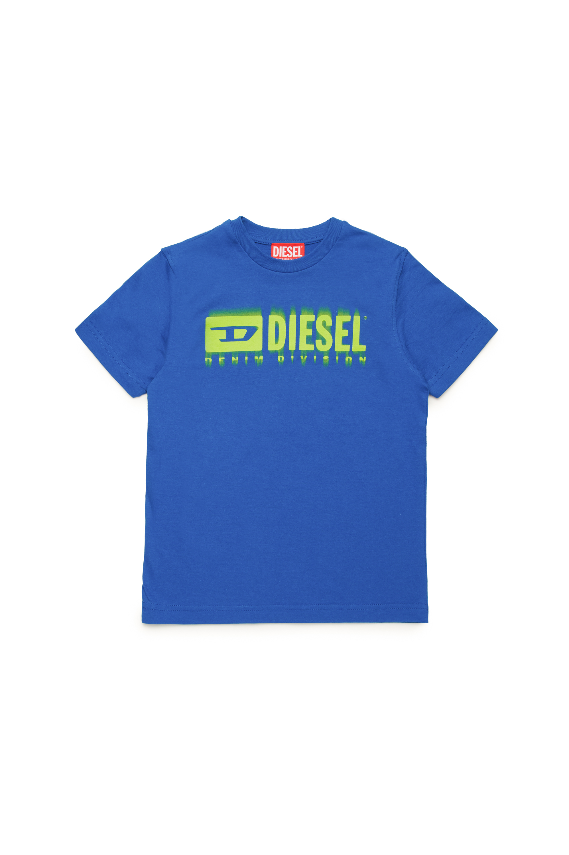 Diesel - TDIEGORL6, T-shirt avec logo taché Homme in Bleu - 1