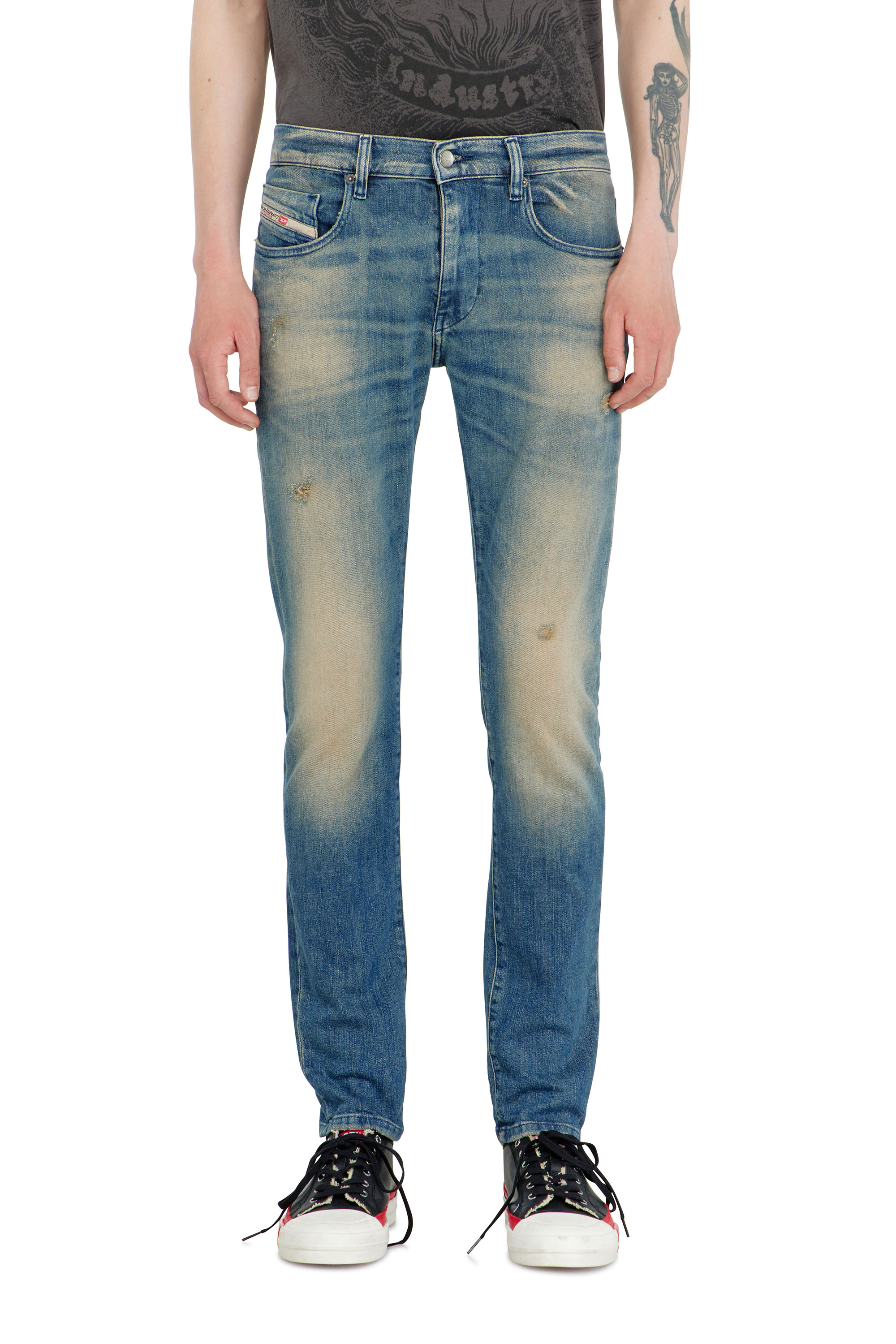 Diesel - Slim Jeans 2019 D-Strukt 0KBBW Homme, Bleu moyen - Image 4