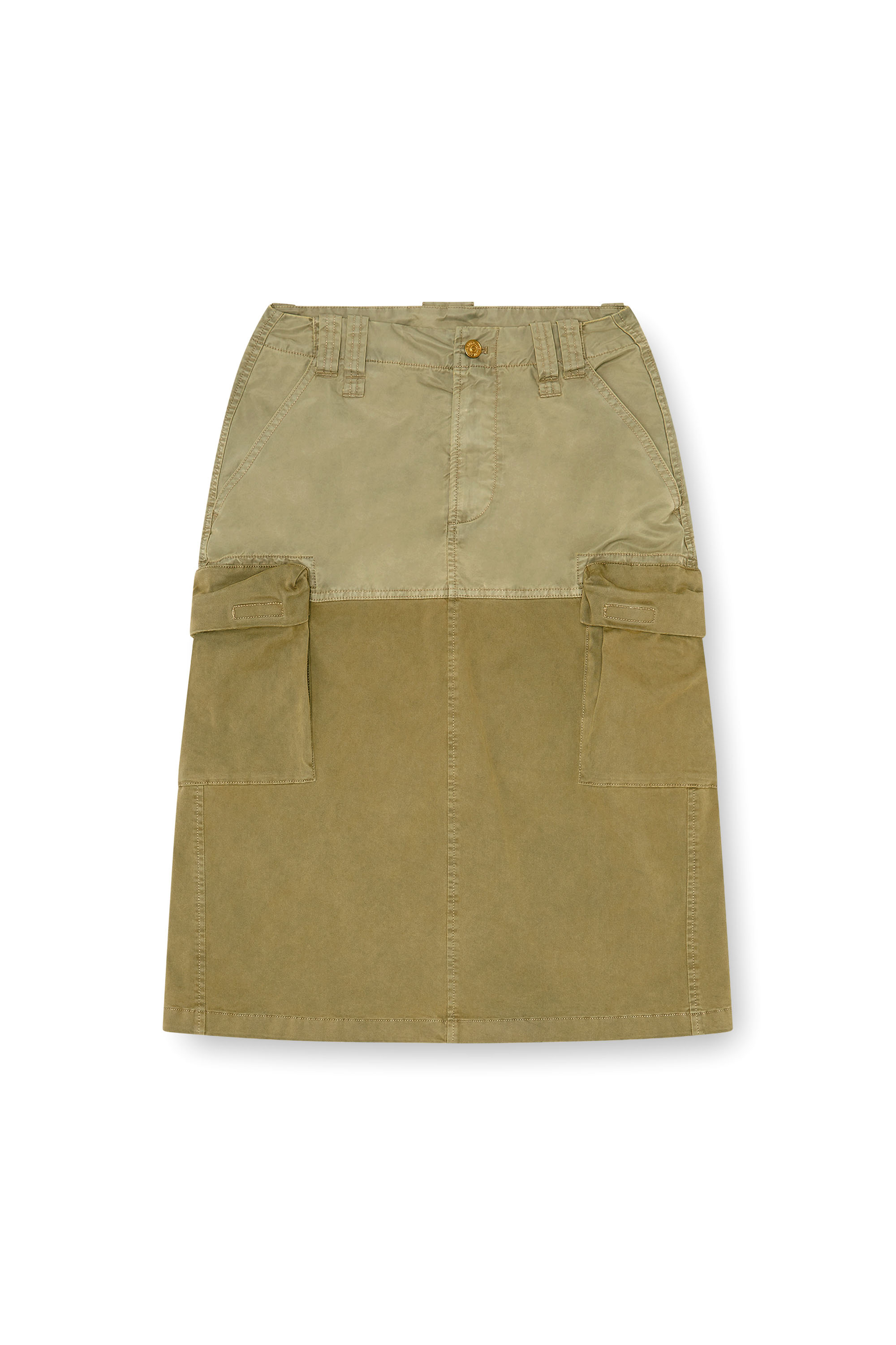 Diesel - O-DELE, Jupe cargo midi en coton et nylon Femme in ToBeDefined - 4