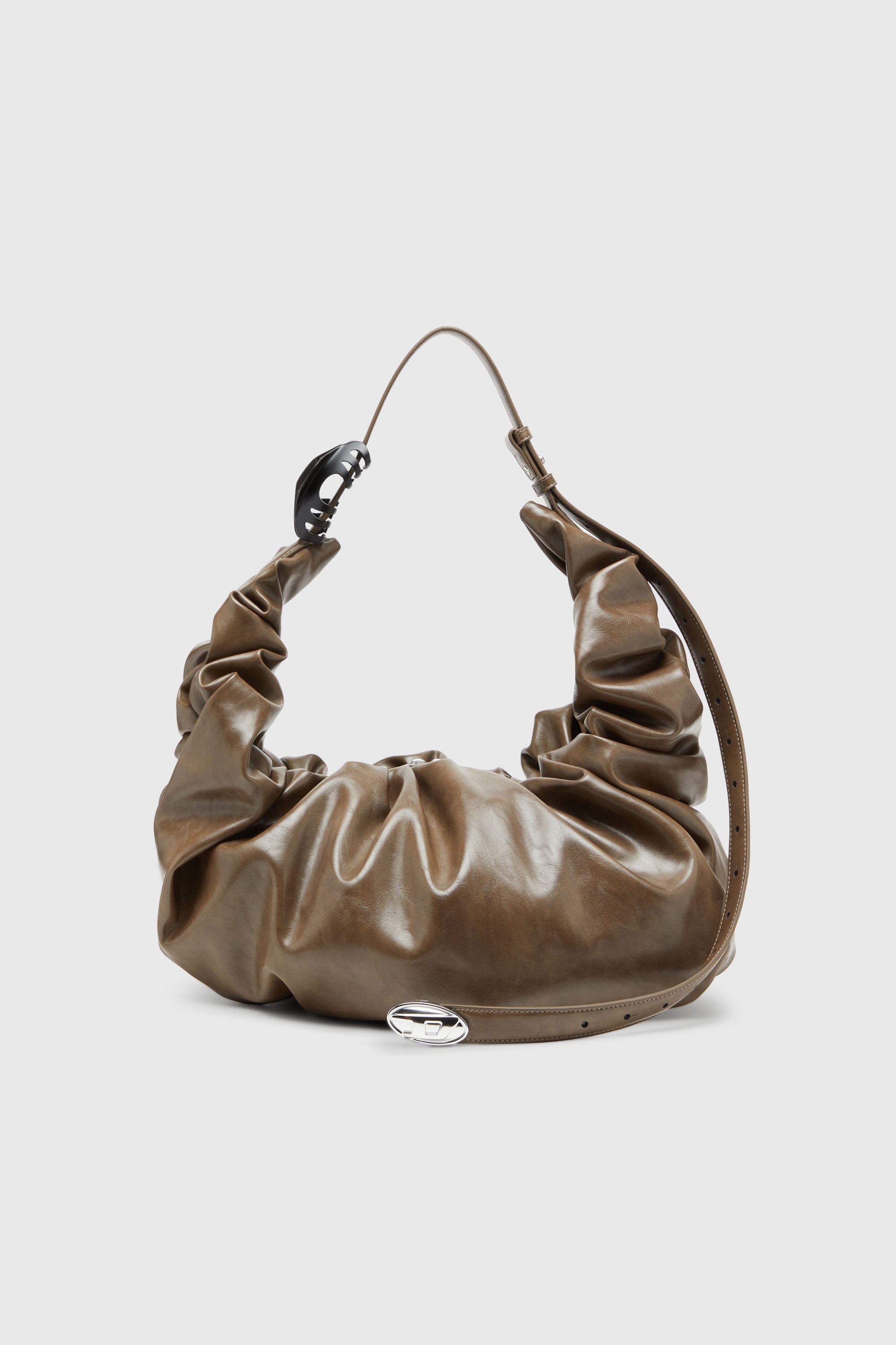 Diesel - GRAB-D HOBO L, Grab-D-Grand sac hobo froiss&eacute; Femme in Beige - 1