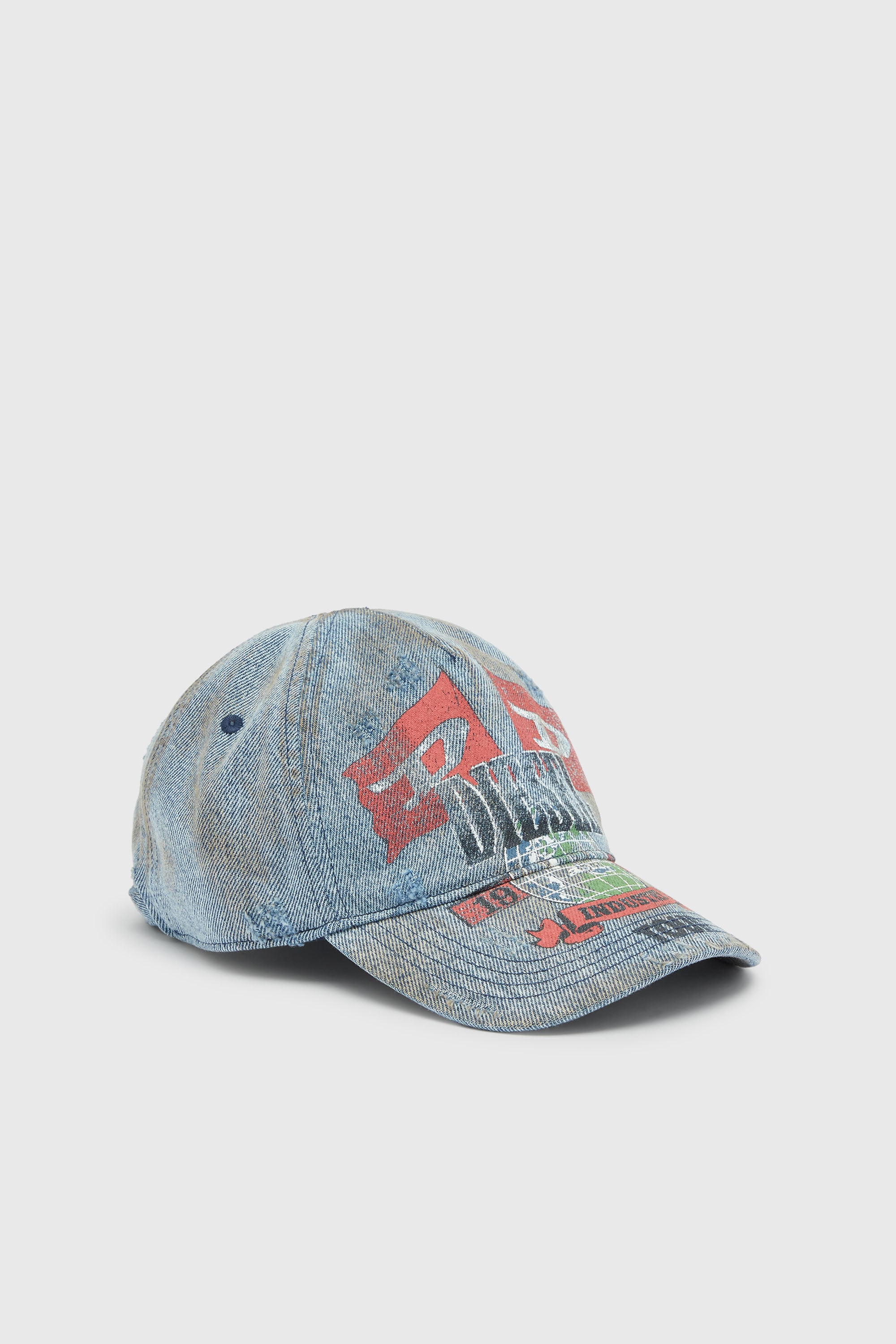 Diesel - C-ROCK, Casquette en denim avec graphismes de concert Homme in Bleu - 1