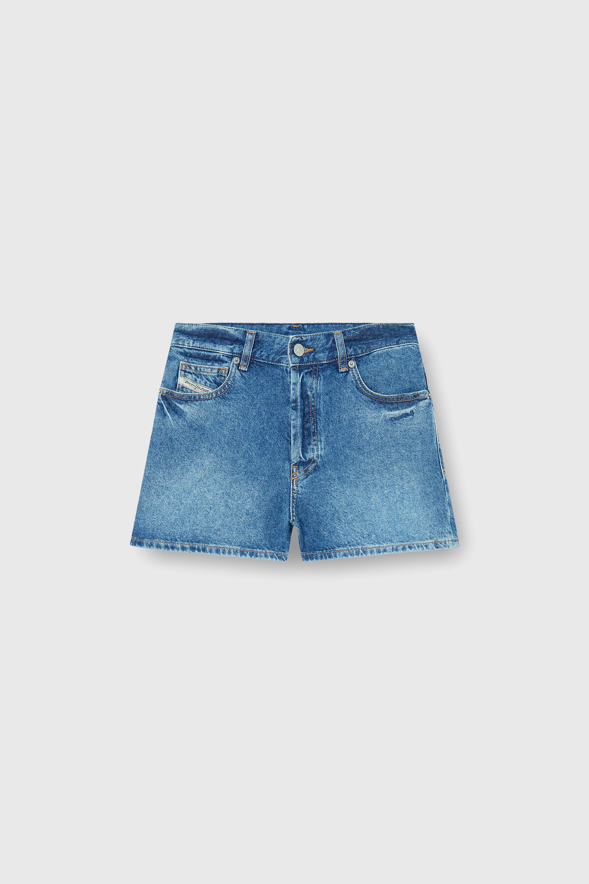 Diesel - DE-HELIOS, Short en denim us&eacute; Femme in Bleu - 2