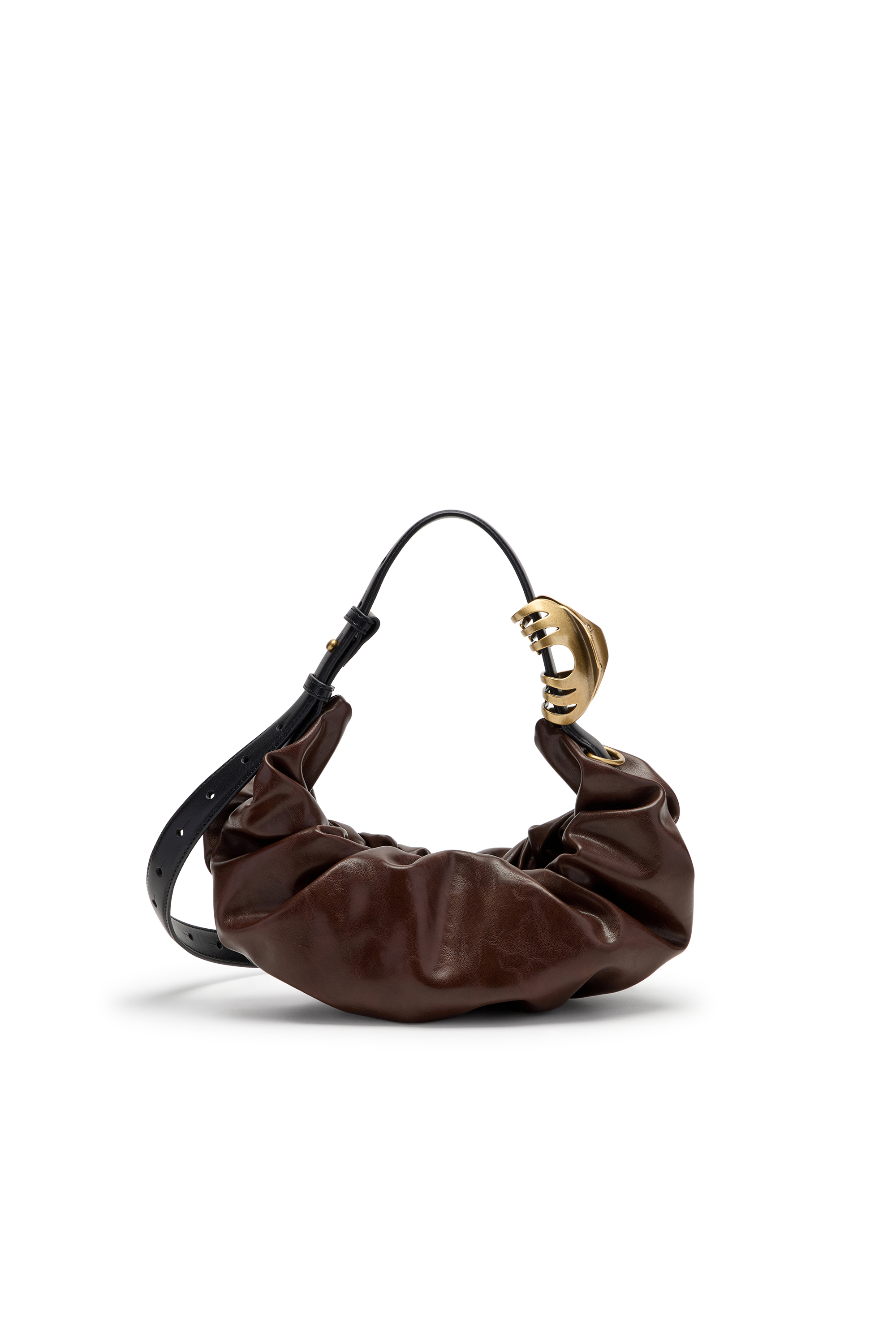 Diesel - GRAB-D HOBO S, Grab-D-Sac hobo &agrave; bandouli&egrave;re effet ceinture Femme in Marron - 3