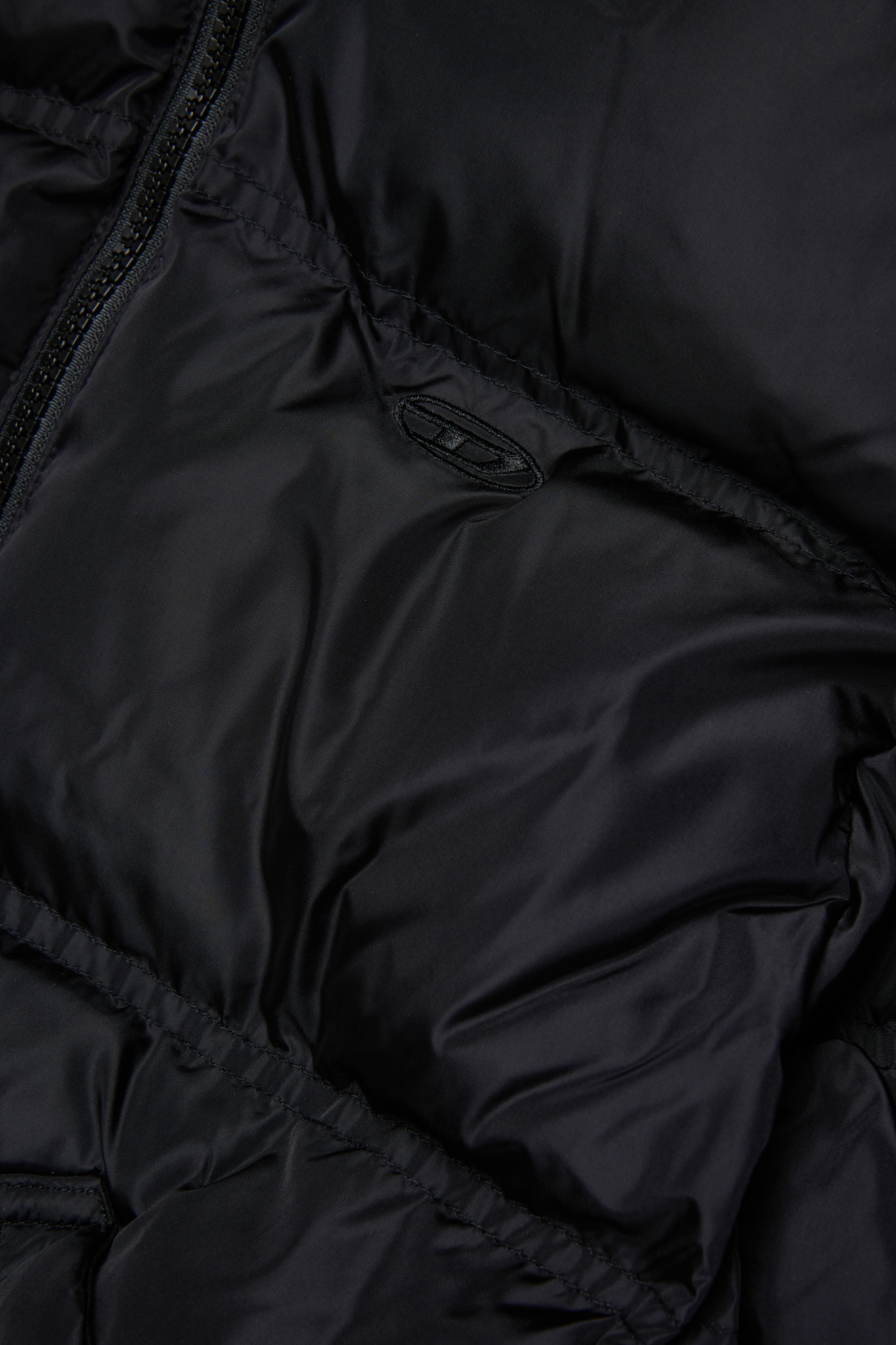 Diesel - JRIVONLONG, Manteau puffer avec poches oversize Mixte in Noir - 4
