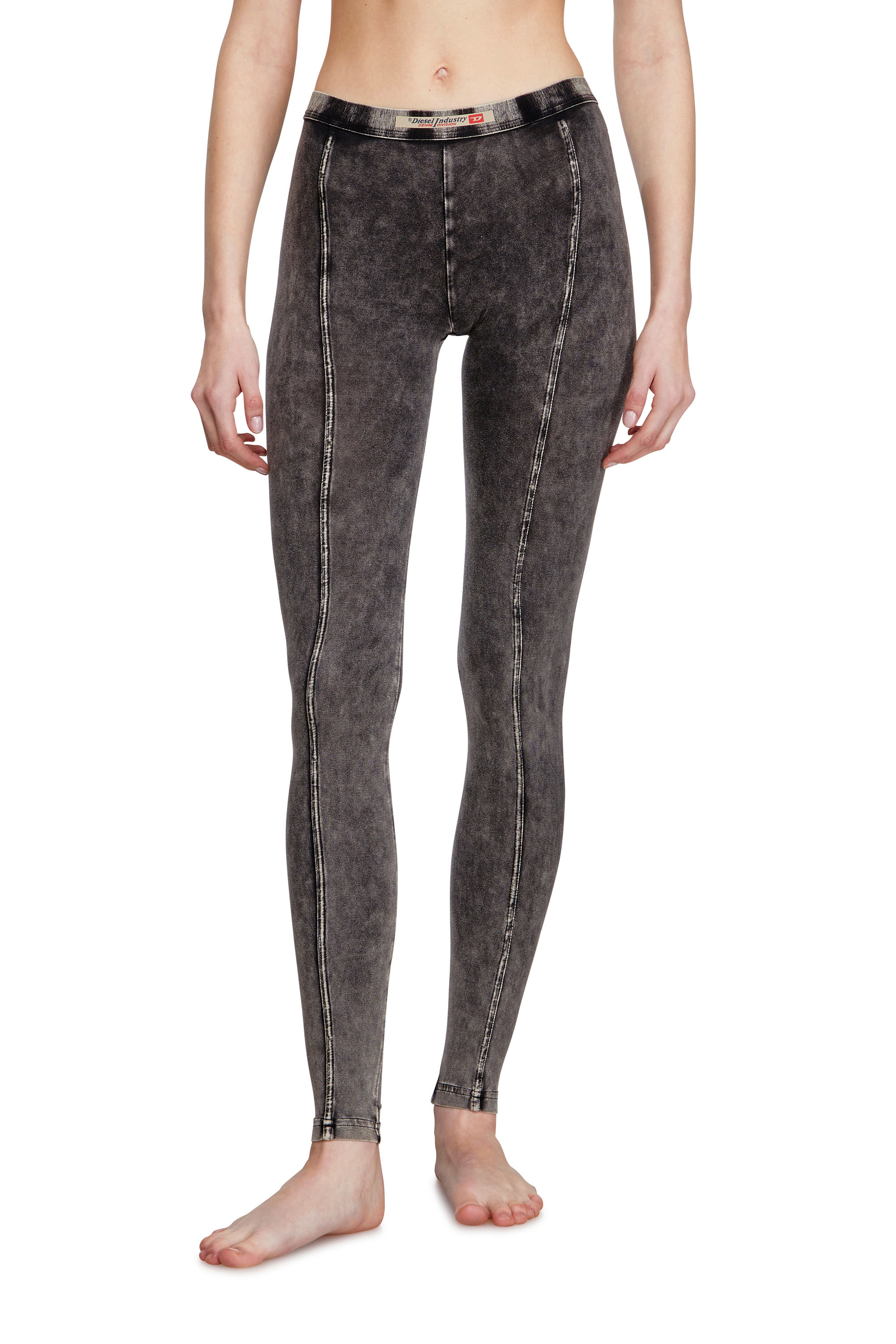 Diesel - ATHENA-DNM, Jeggings en jersey effet denim Femme in Noir - 2