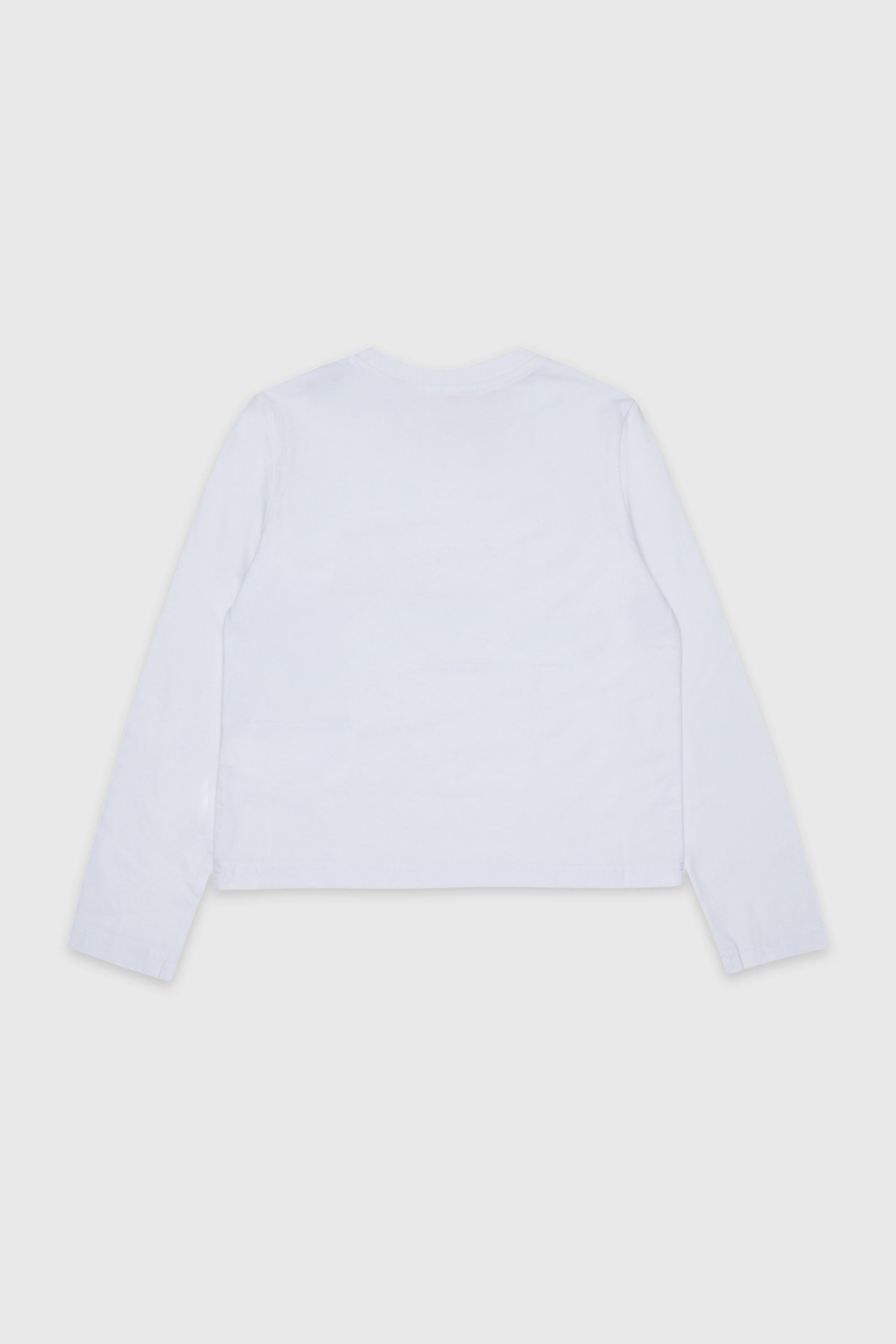 Diesel - TLIBBY, T-shirt &agrave; manches longues avec patch logo effiloch&eacute; Femme in Blanc - 2