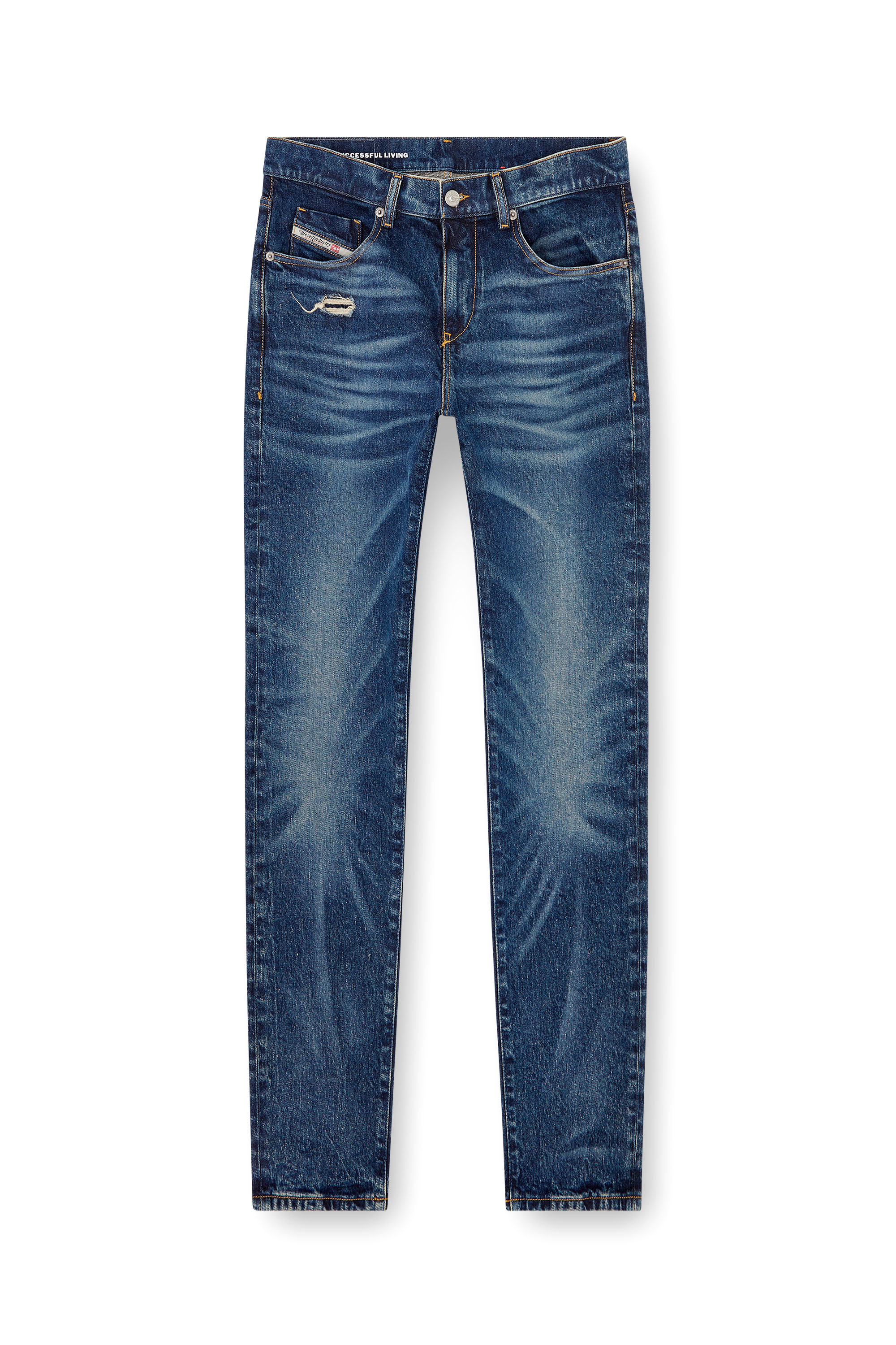 Diesel - Slim Jeans 2019 D-Strukt 007Y3 Homme, Bleu Foncé - Image 3