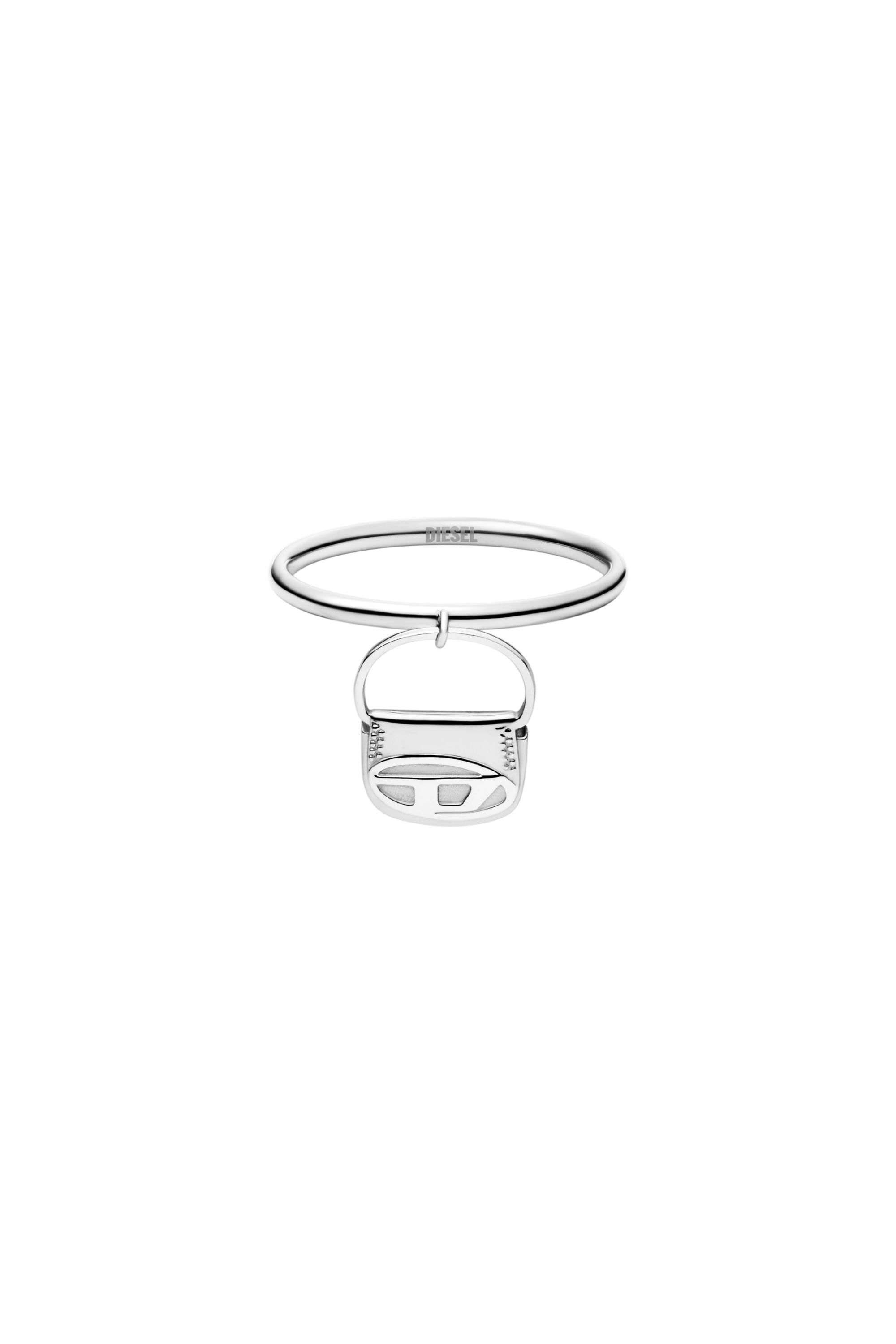 Diesel - DX1619040 JEWELLERY, Bague breloque sac 1DR en acier inoxydable Mixte in Gris argenté - 2