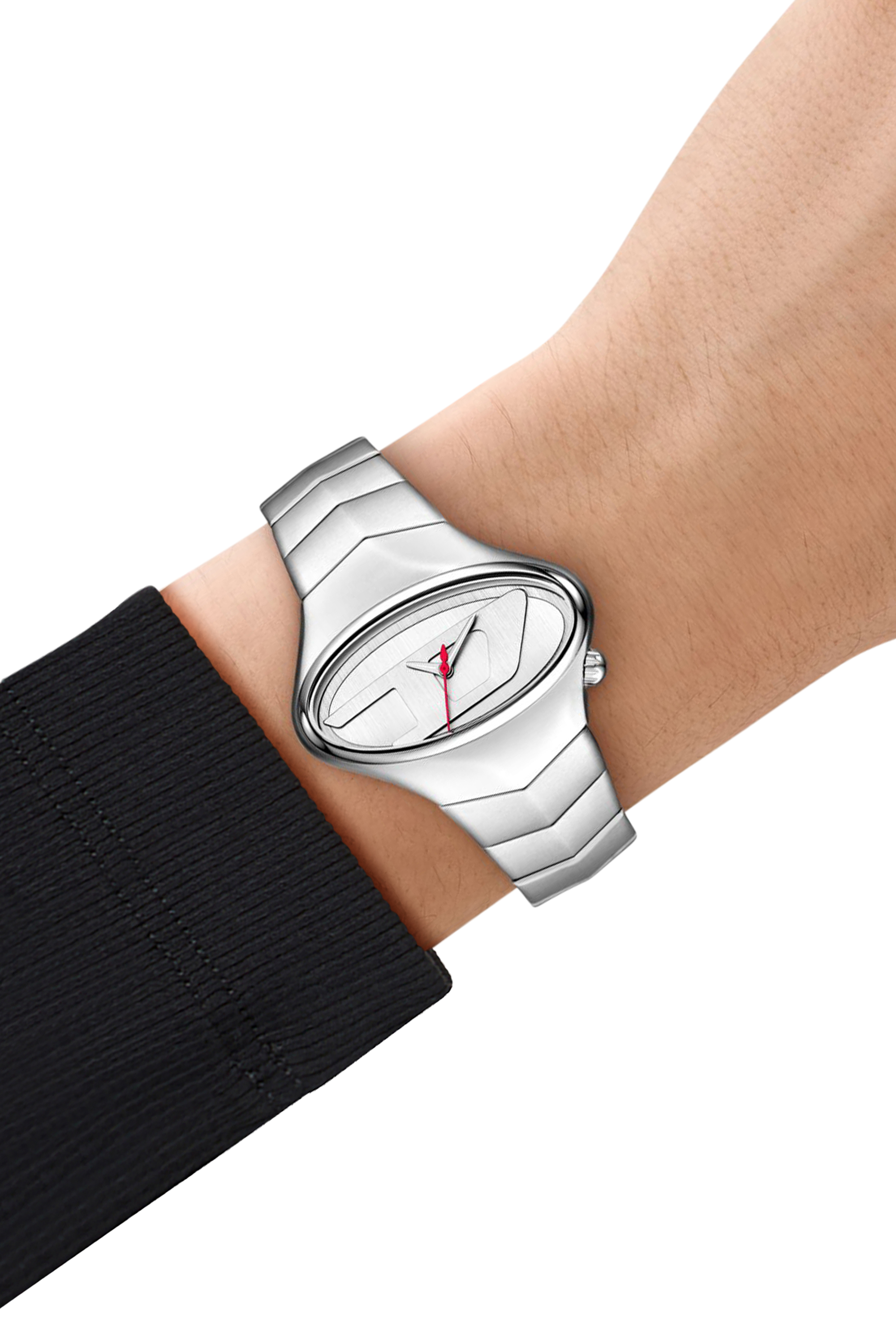 Diesel - DZ2228 WATCH, Montre D-Rush en acier inoxydable Homme in Gris argenté - 4