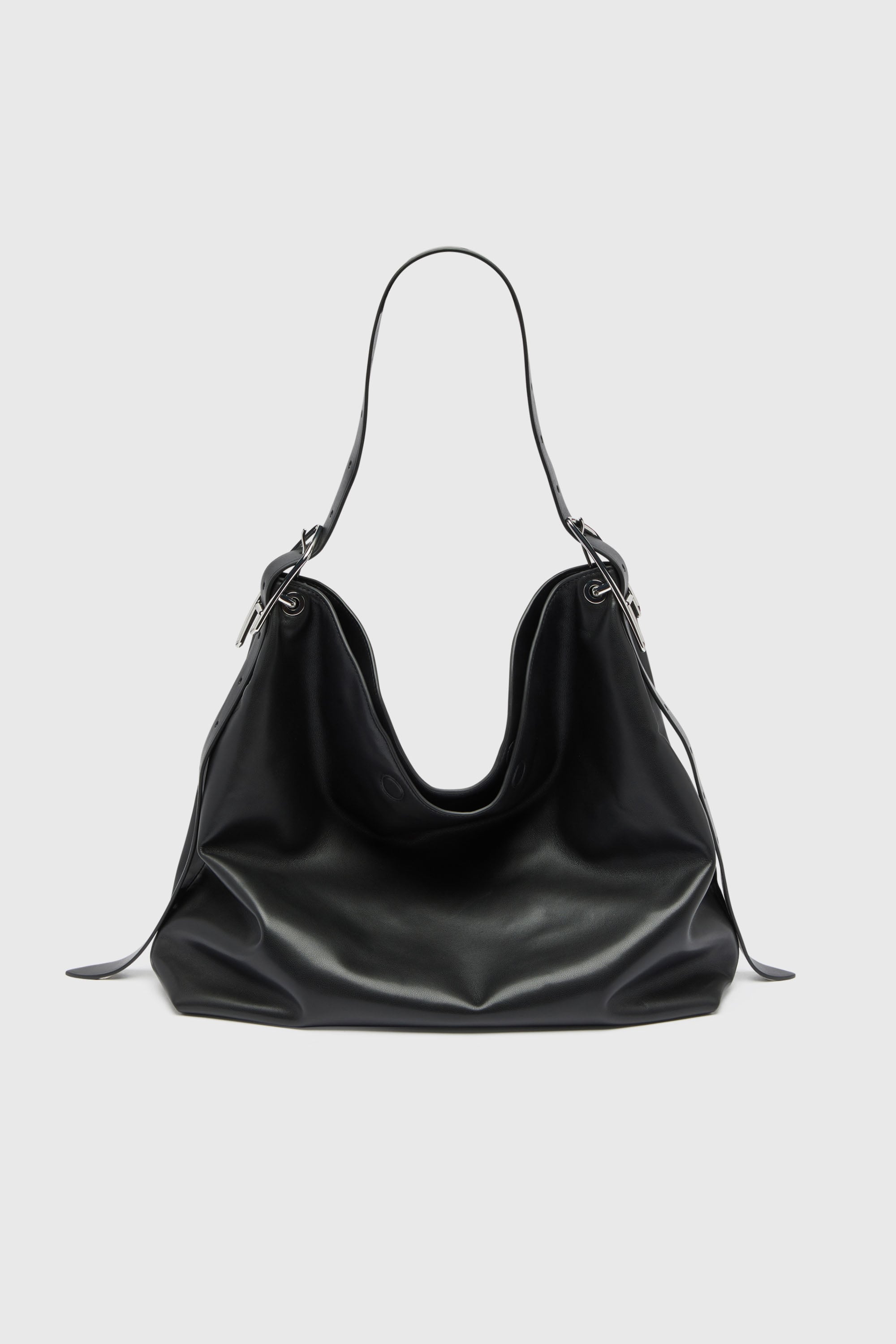Diesel - D-LINE HOBO L, D-Line-Sac hobo en cuir Femme in Noir - 2