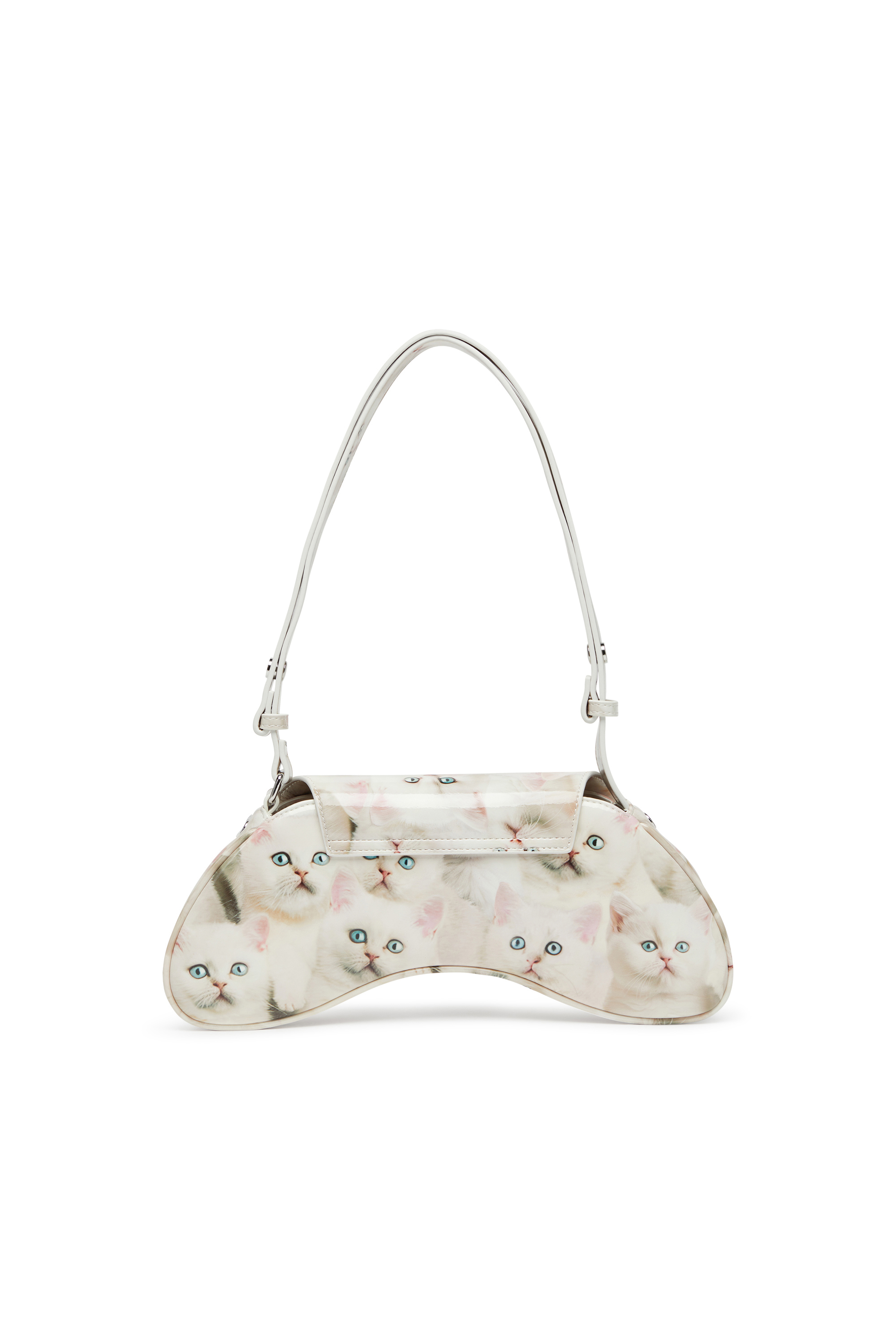 Diesel - PLAY CROSSBODY, Play-Sac à bandoulière en PU glossy imprimé Femme in Blanc - 2