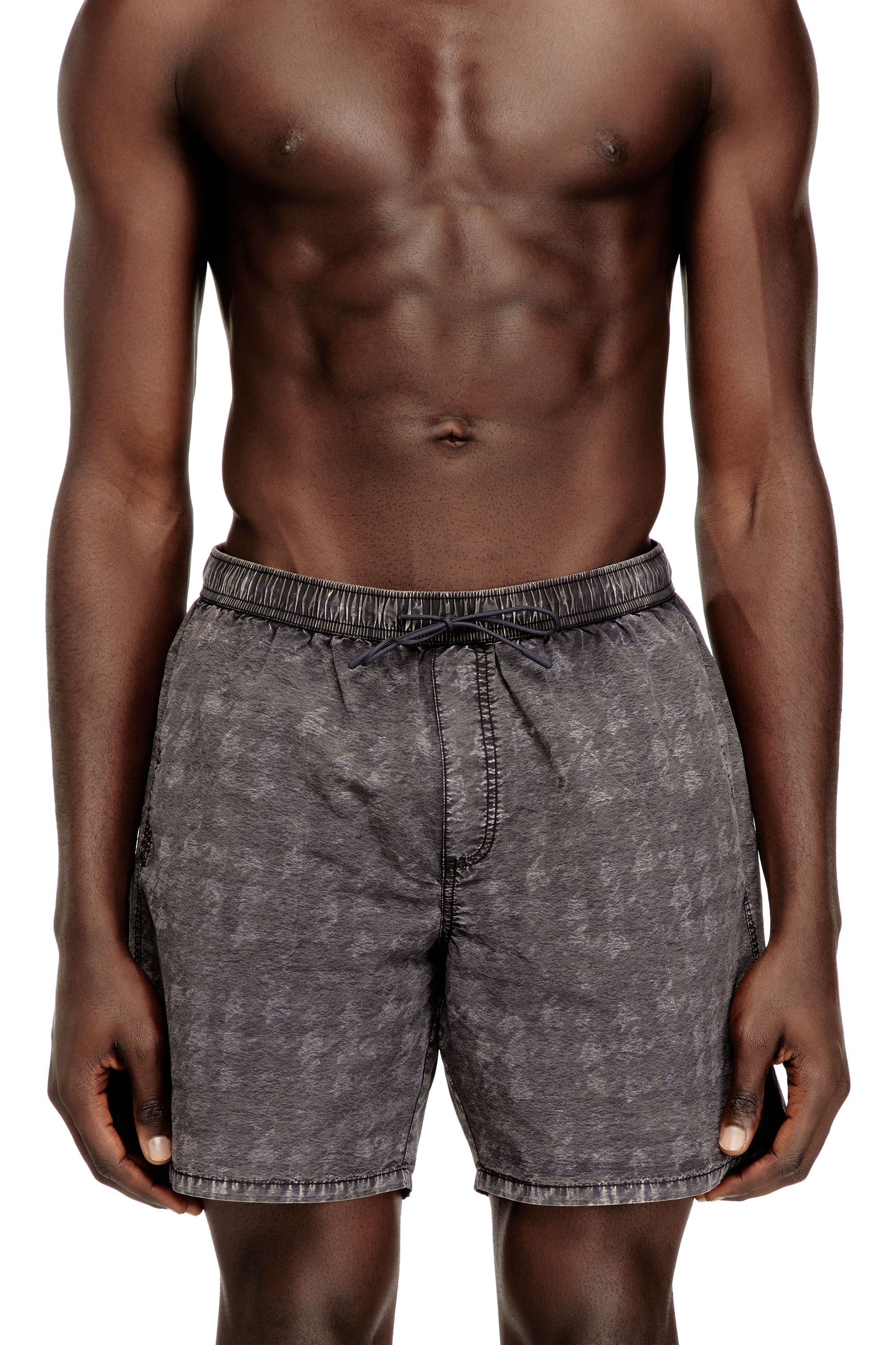 Diesel - CONOR-43-DNM, Shorts de bain à motif pied-de-poule délavé Homme in ToBeDefined - 1