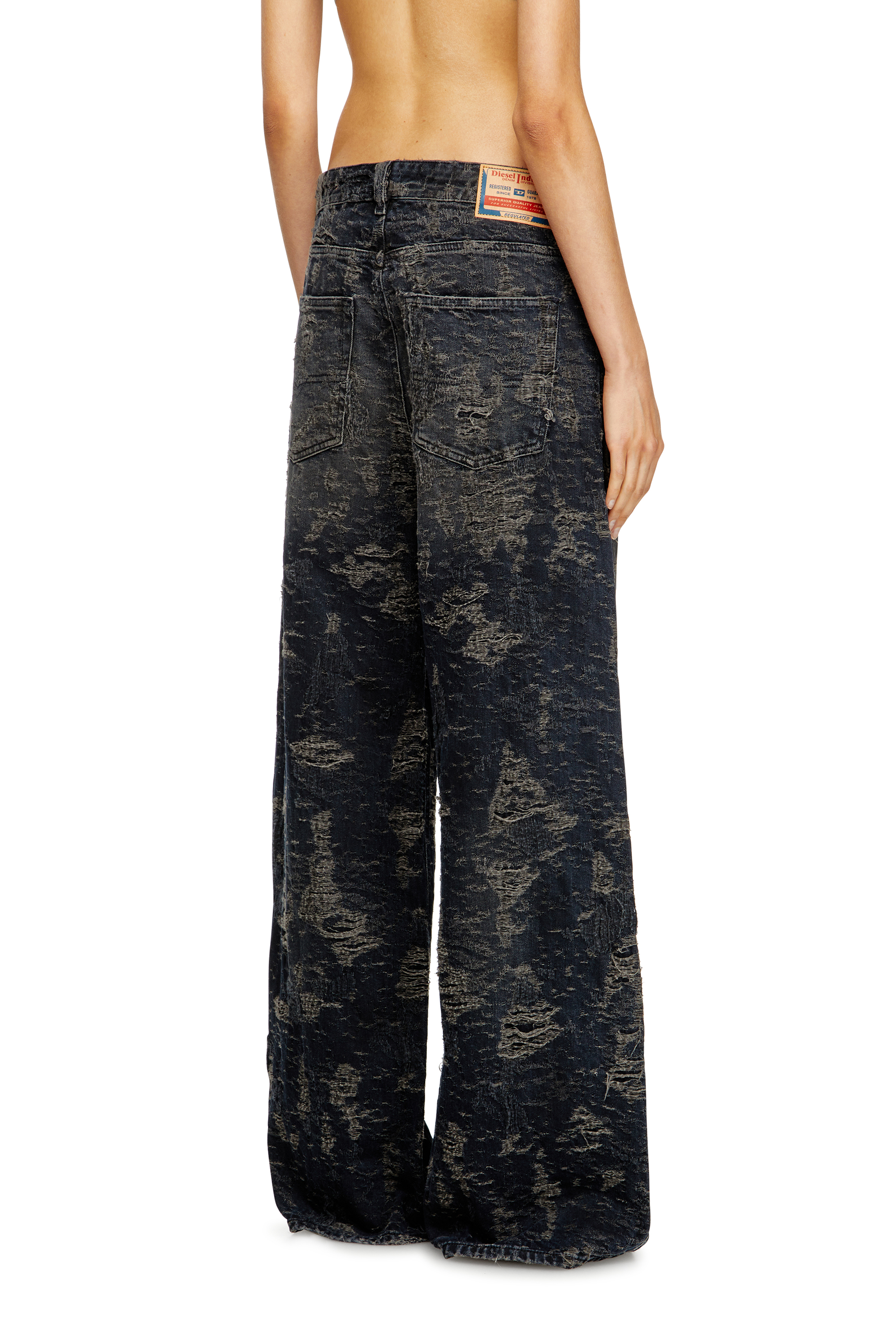 Diesel - Relaxed Jeans 1996 D-Sire 007BV Femme, Noir/Gris fonc&eacute; - Image 4