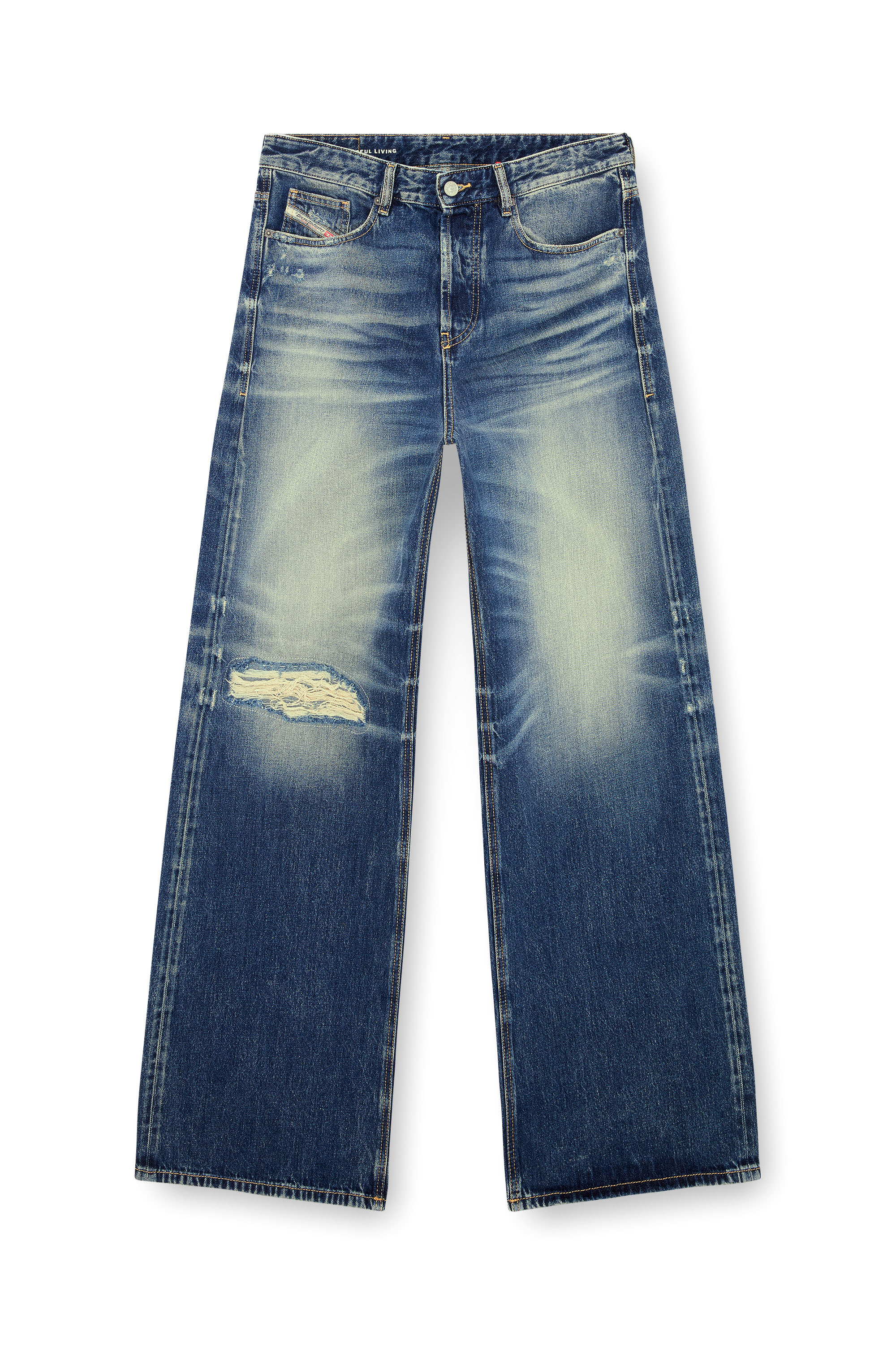 Relaxed Jeans D-Rise 09J95, Bleu Foncé Diesel - Relaxed Jeans D-Rise 09J95 Homme, Bleu Foncé - Image 2