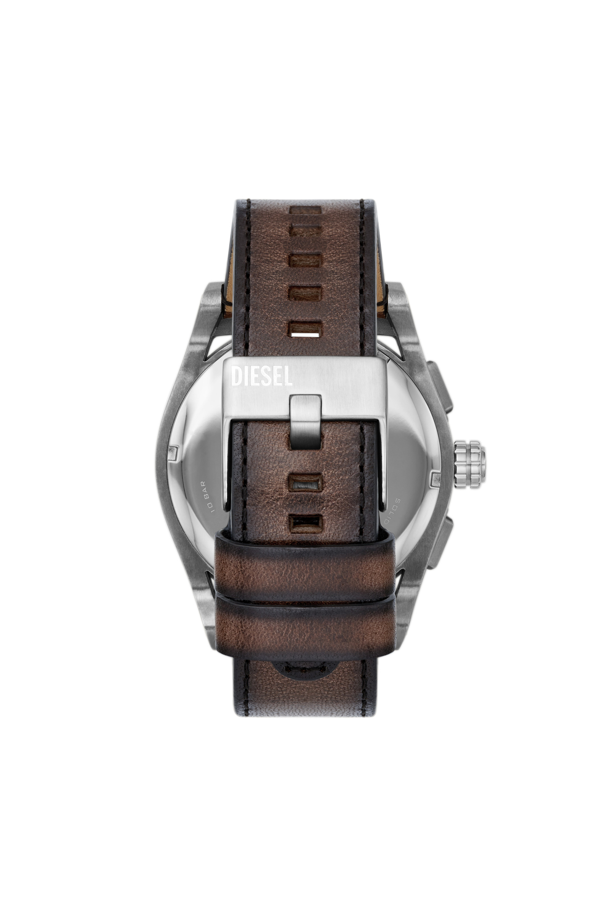 Diesel - DZ4611, Montre chronographe Timeframe en cuir marron Homme in Marron - 2