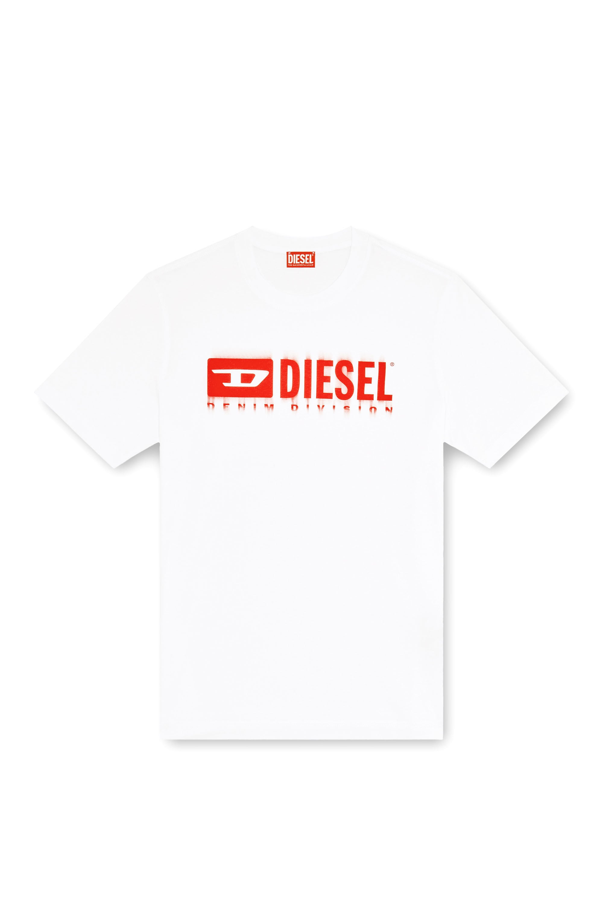 Diesel - T-ADJUST-Q7, T-shirt avec logo Diesel effet flou Homme in Blanc - 3