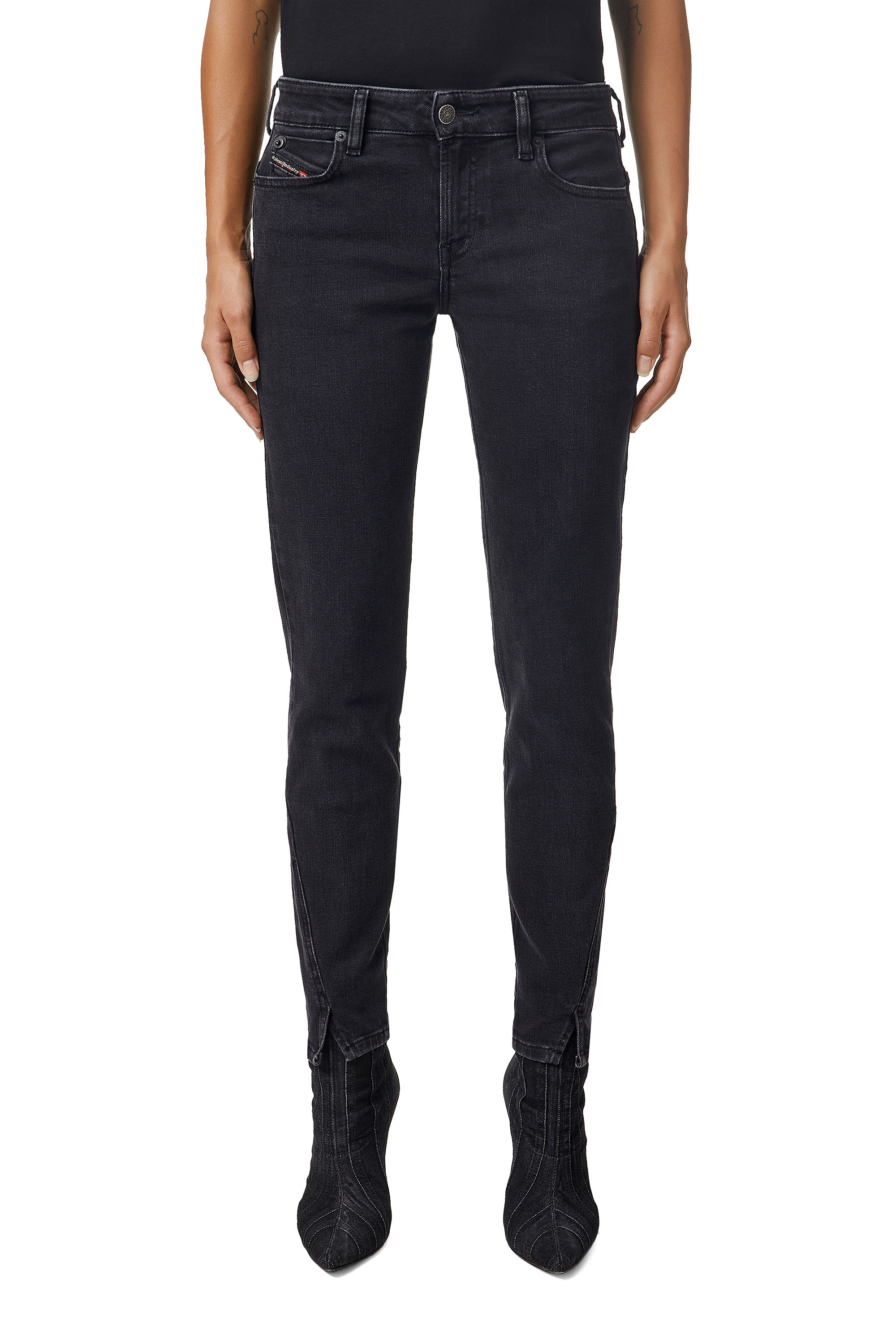 D-Jevel 0870G, Noir/Gris foncé - Jeans
