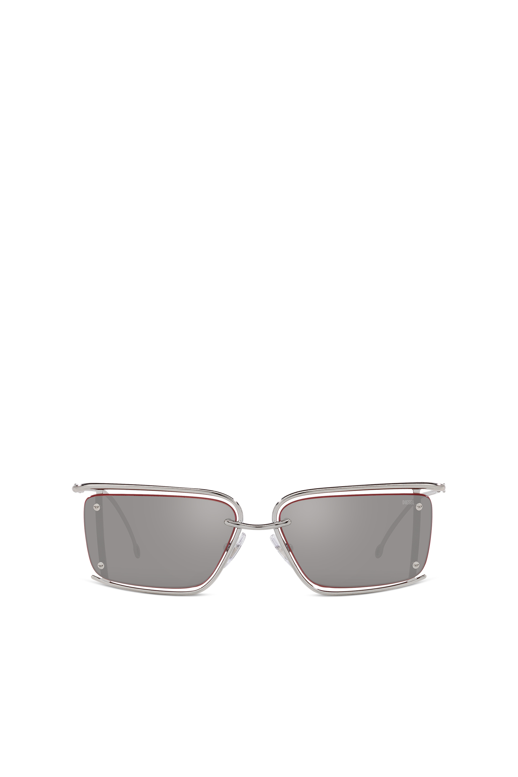 Diesel - 0DL1002, Lunettes de soleil rectangulaires Mixte in Gris argent&eacute; - 1