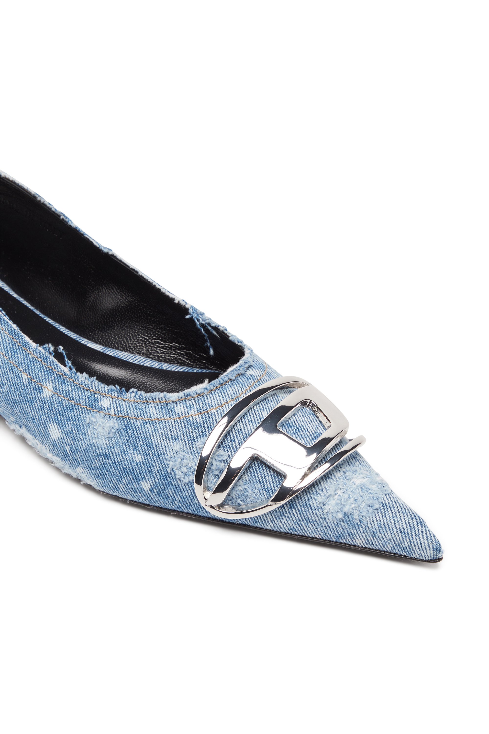 Diesel - D-VENUS BAL, D-Venus-Ballerines avec finition miroir Femme in Bleu - 5