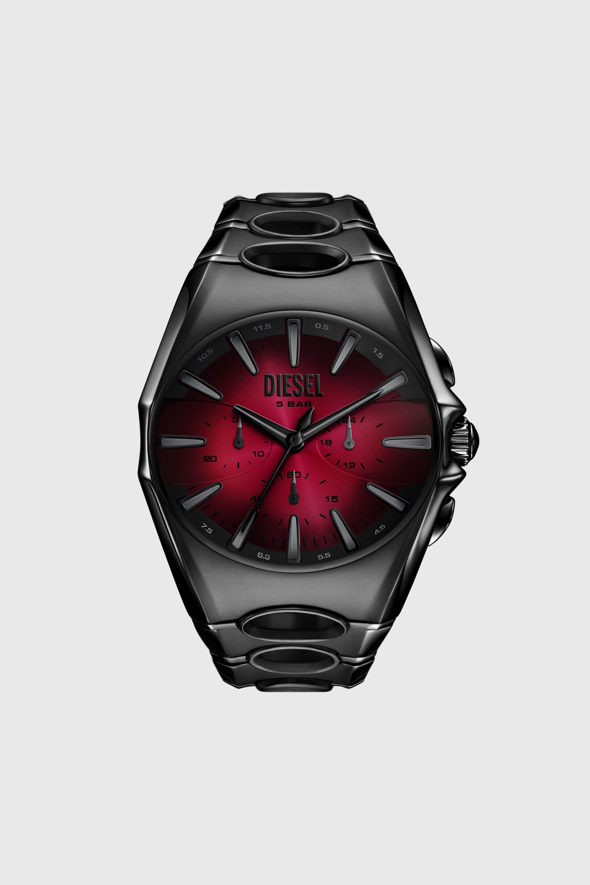 Diesel - DZ4696 WATCH, Montre D-Curve en acier inoxydable noir Homme in Noir - 1