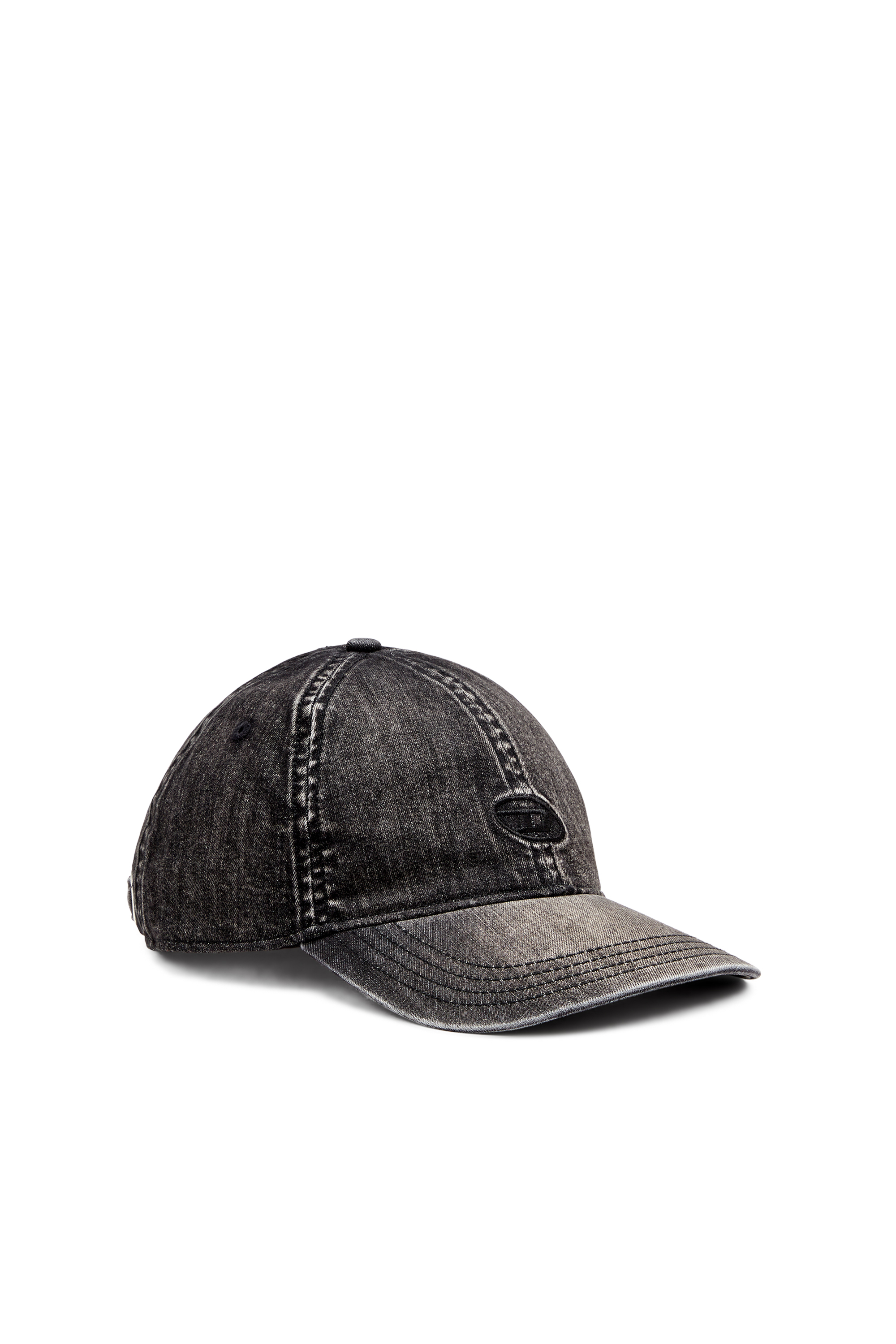 Diesel - C-GABLE-BLACK, Casquette en denim stretch noir clair Homme in Noir - 2