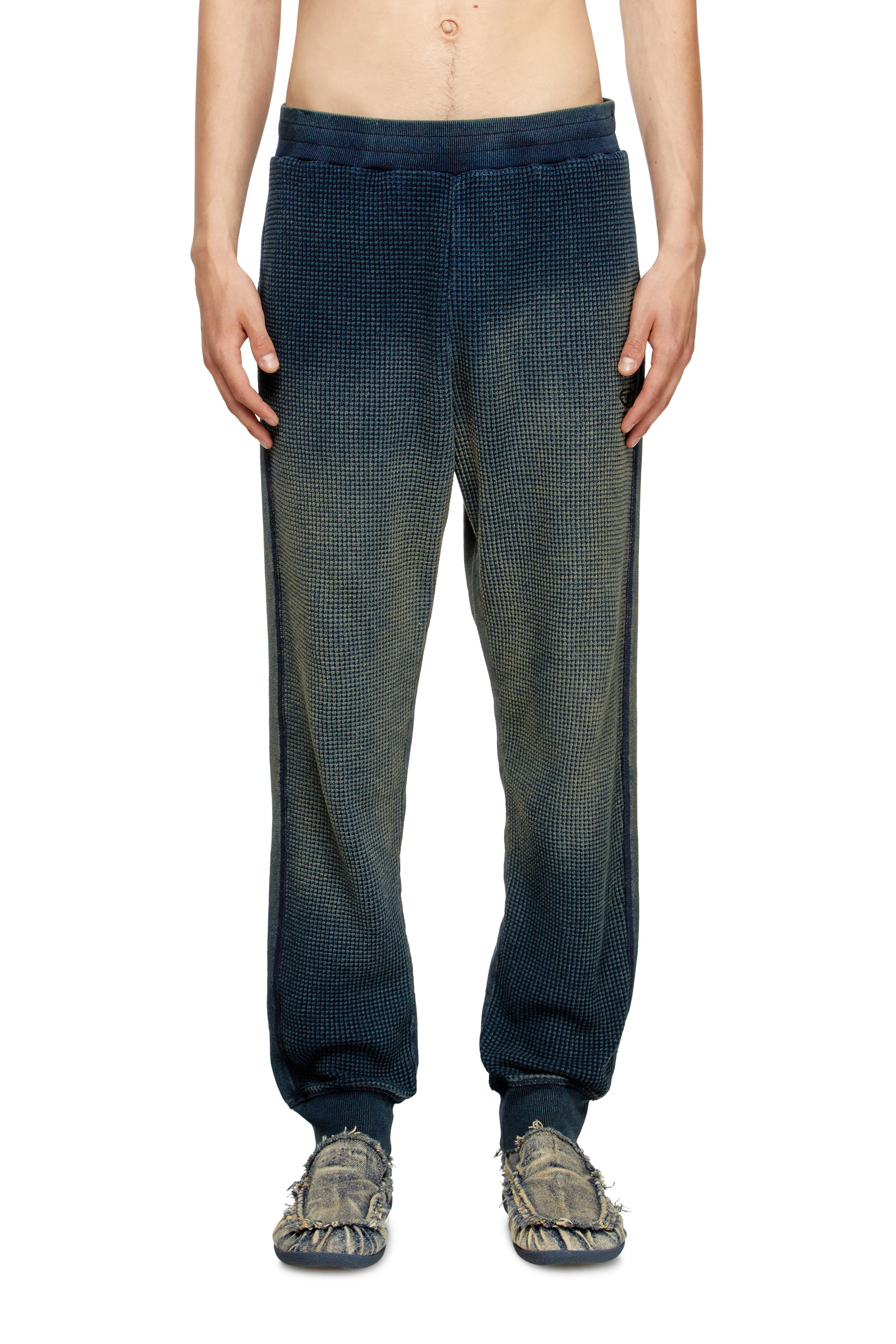 Diesel - P-WAFY, Pantalon de survêtement gaufré Homme in Bleu - 1
