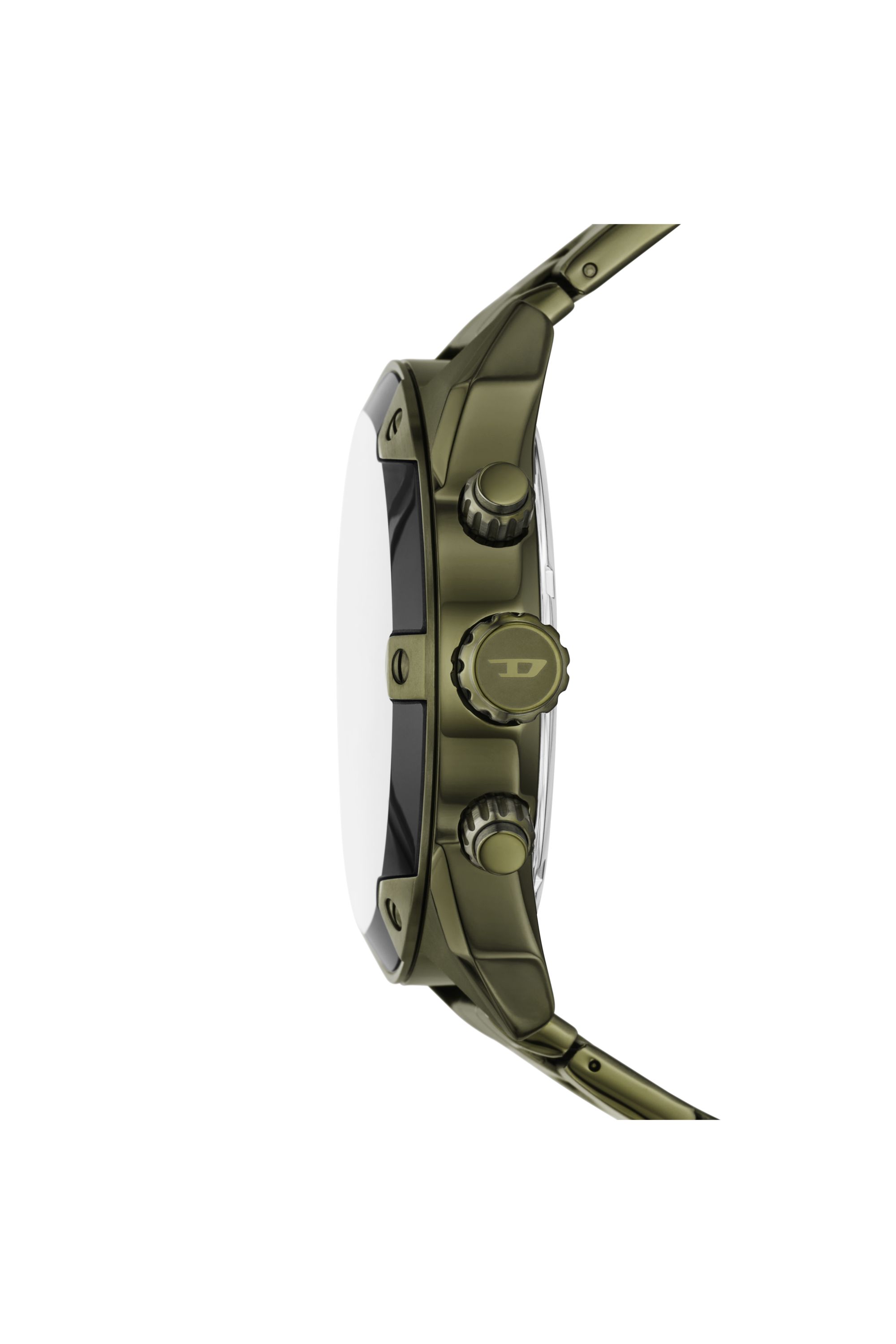 Diesel - DZ4670 WATCH, Montre Spiked en acier inoxydable vert Homme in Vert - 3