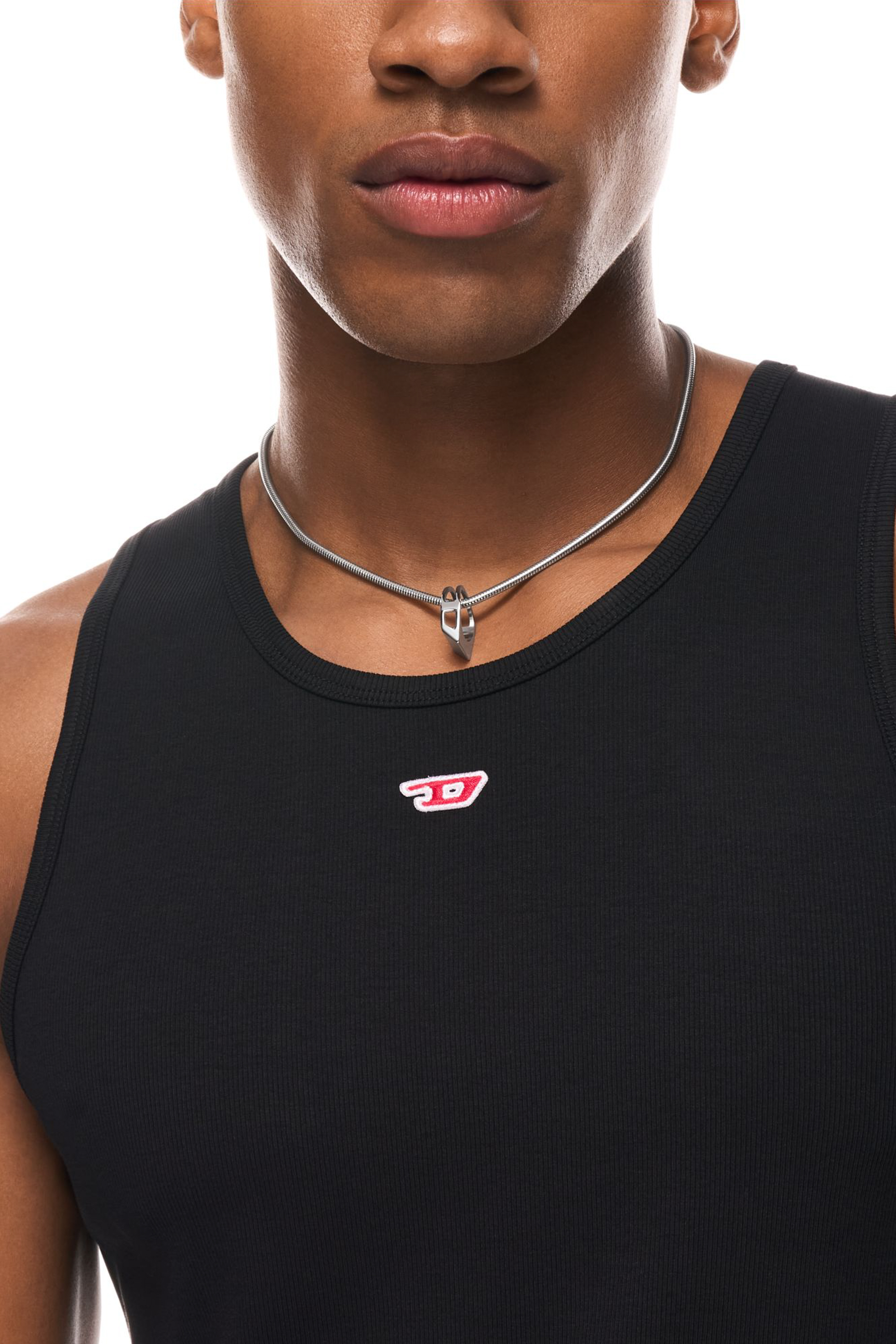 Diesel - DX167240 JEWELLERY, Collier cha&icirc;ne en acier inoxydable Mixte in Gris argent&eacute; - 4