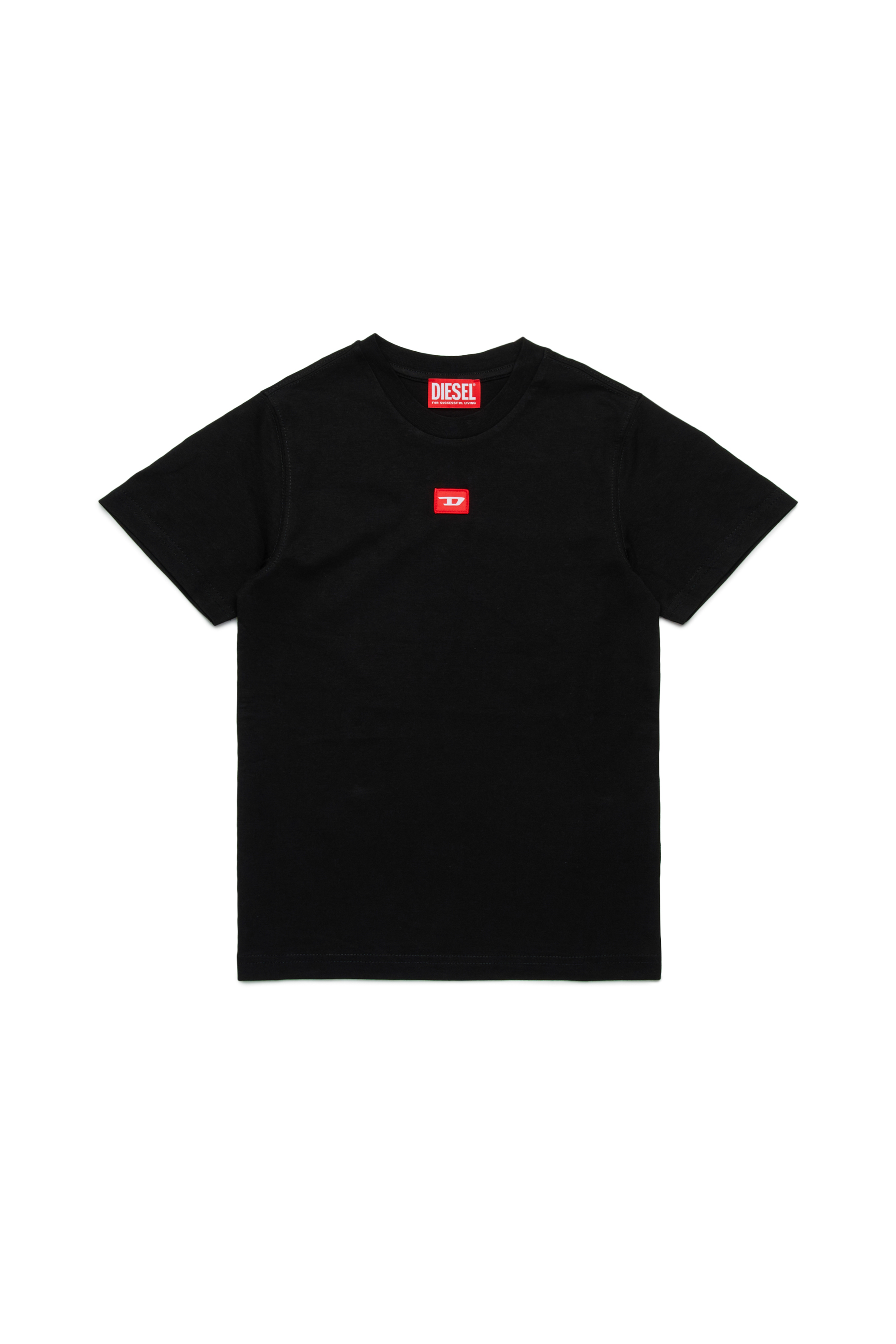 Diesel - TXDIEGO, T-shirt en coton avec écusson Homme in Noir - 1