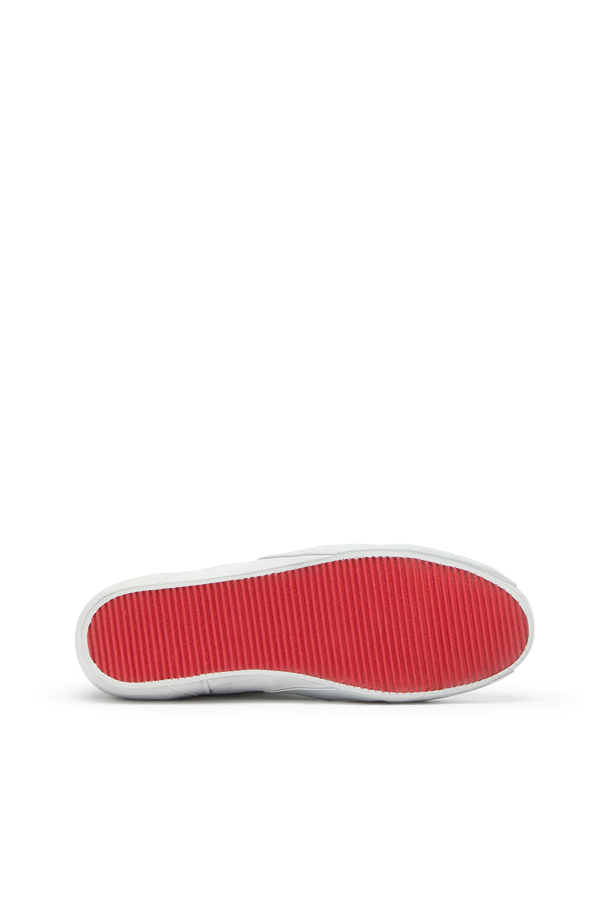 Diesel - S-SLANTE-D LOW, S-Slante-D - Sneakers effet us&eacute; en cuir et su&egrave;de Homme in Blanc - 5