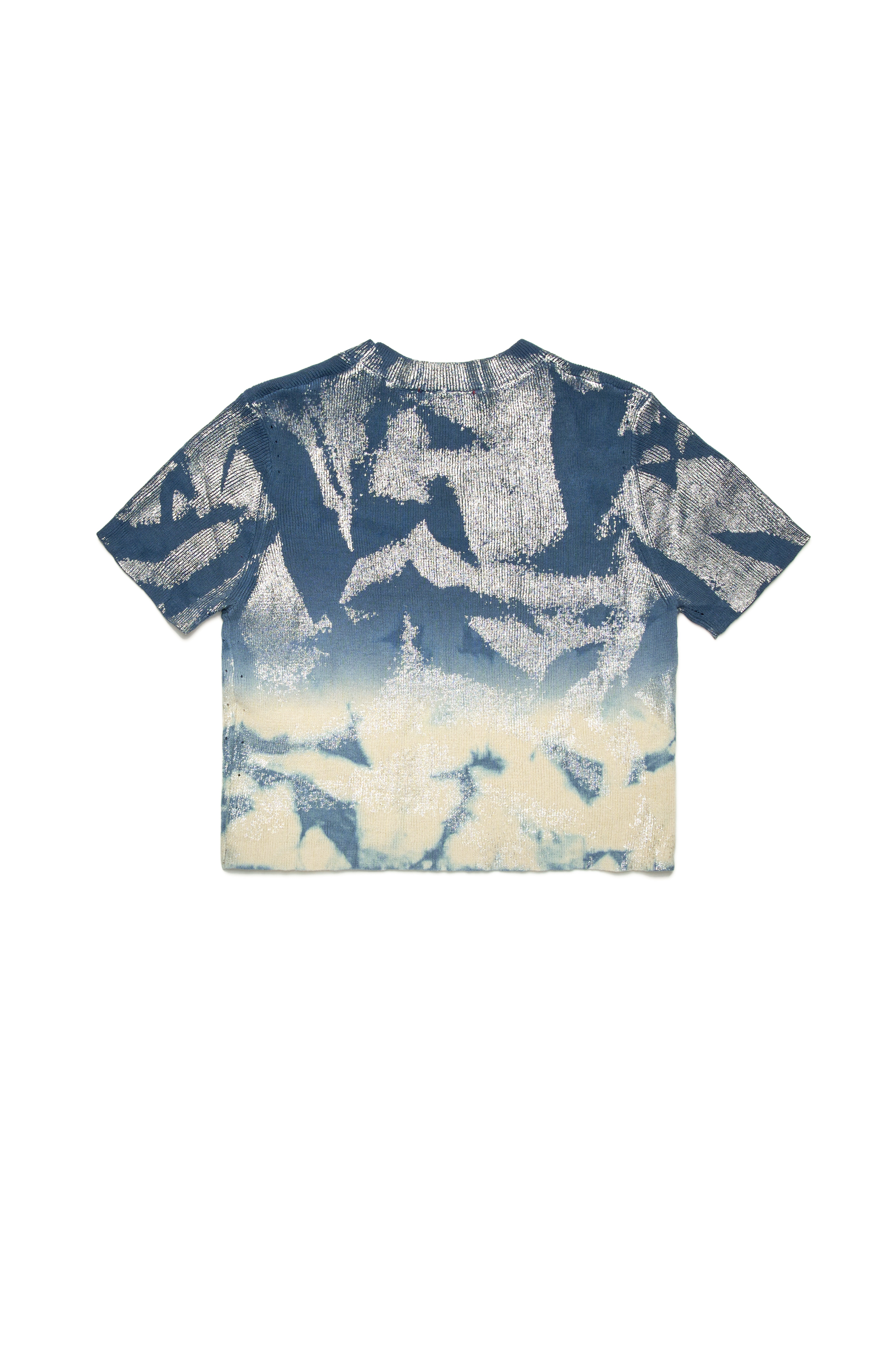 Diesel - KMILEENSS, T-shirt en tricot solaris&eacute; m&eacute;tallis&eacute; Femme in Gris argent&eacute; - 2