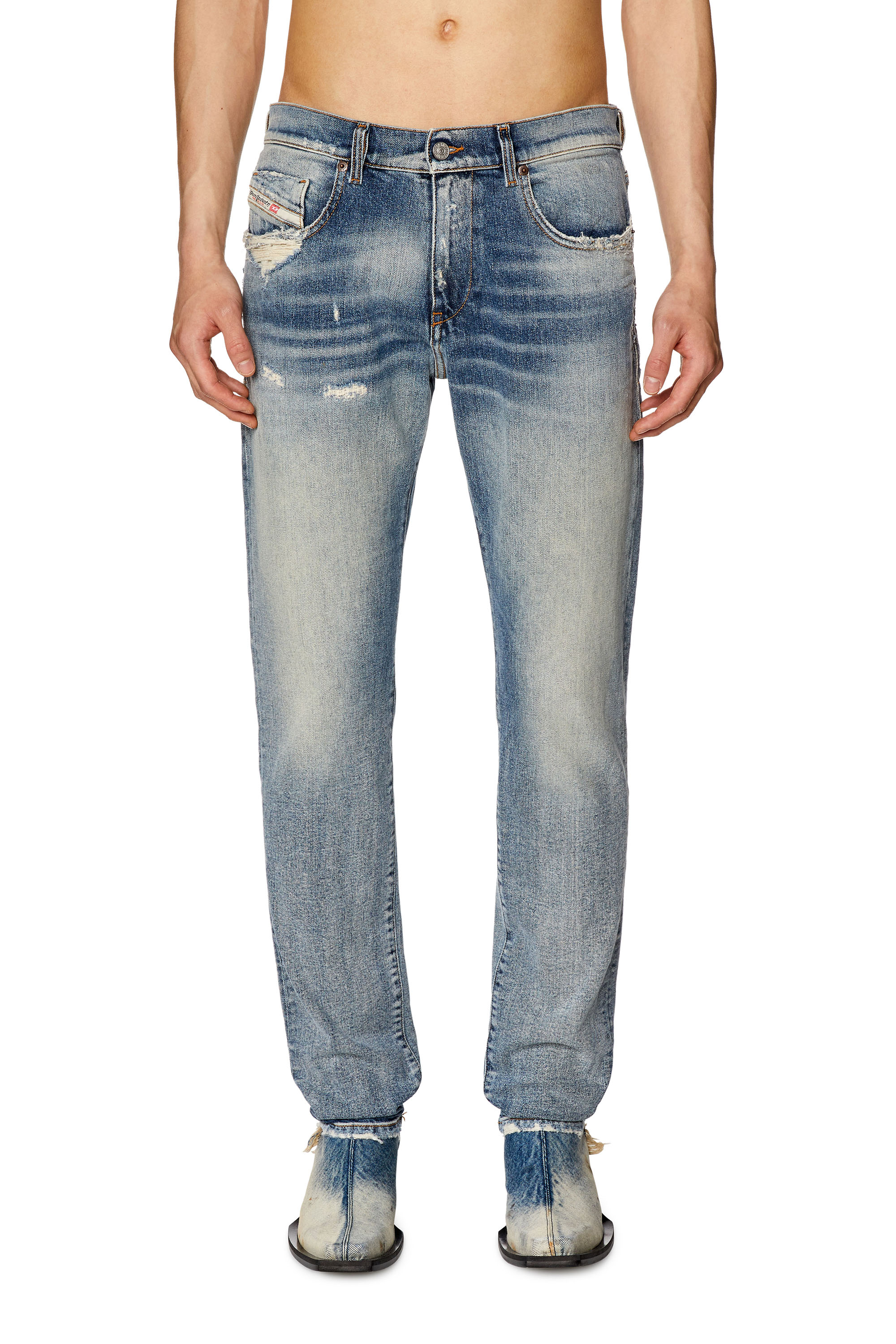 Diesel - Slim Jeans 2019 D-Strukt 007Q3, Bleu Clair - Image 1