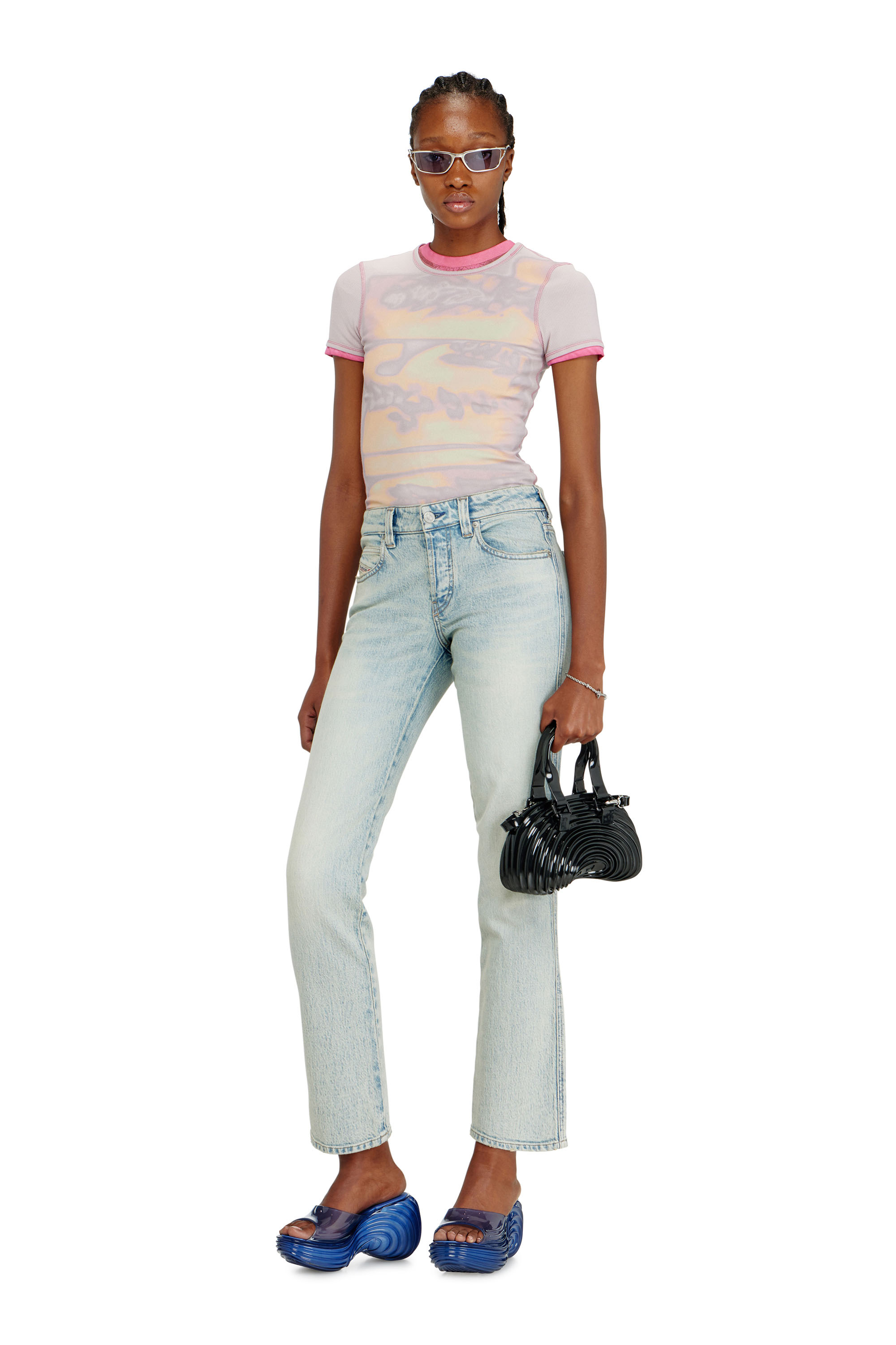 Diesel - MELISSA QUANTUM PLATFORM, Mule &agrave; plateforme en Melflex&reg; Femme in Bleu - 3