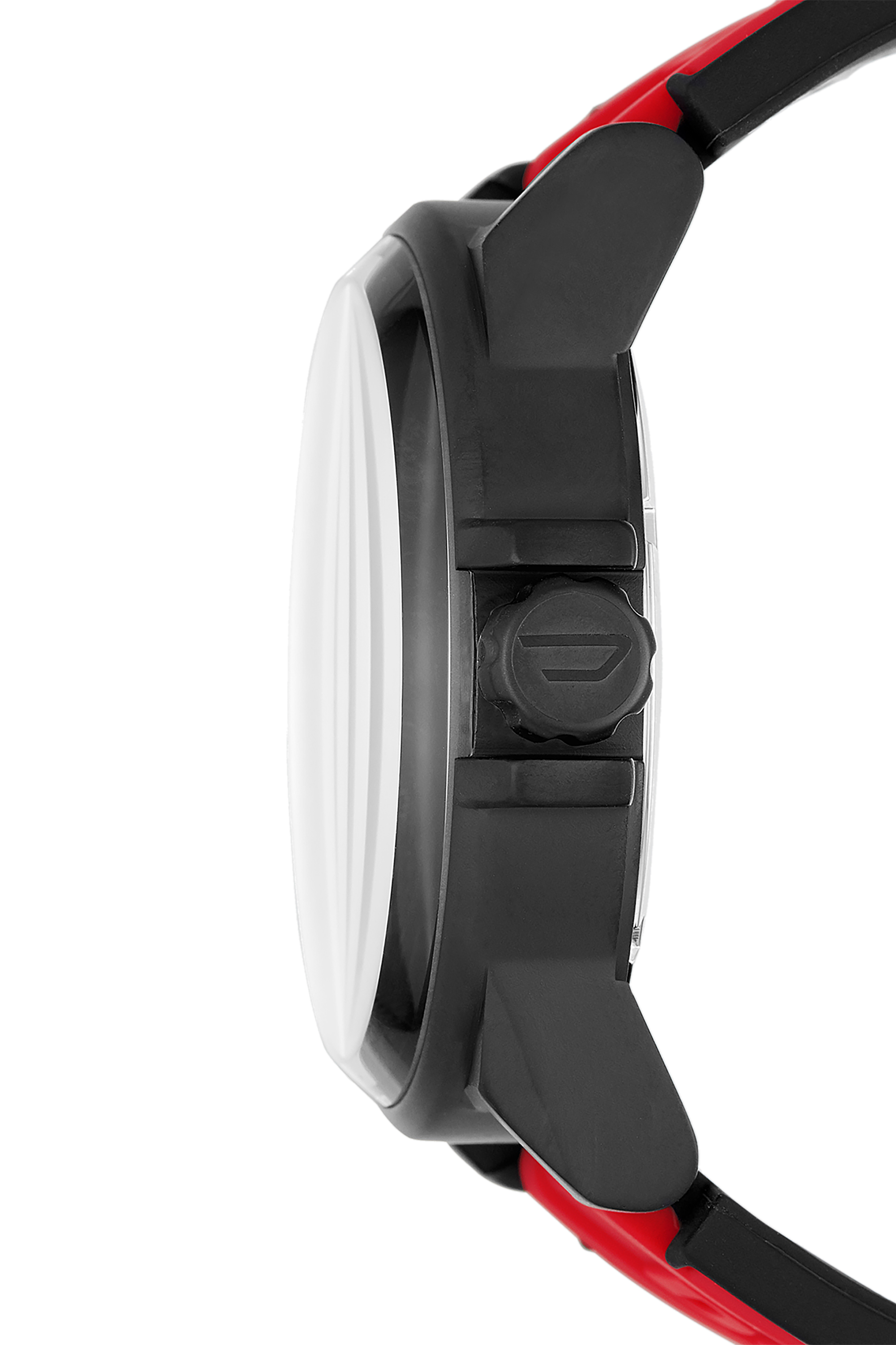 Diesel - DZ1911, Montre D-48 en silicone rouge &agrave; trois aiguilles Homme in Rouge - 3