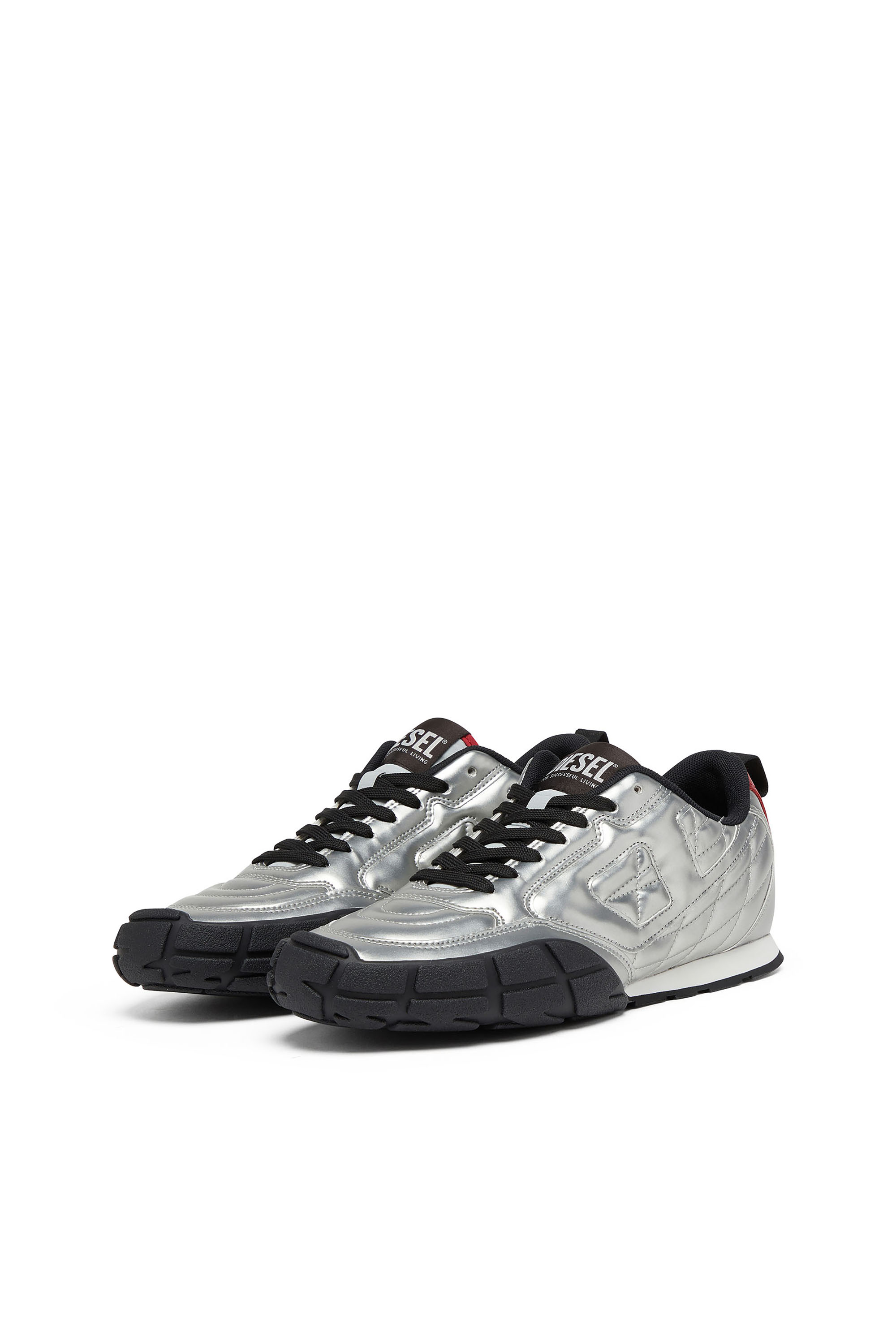 Diesel - S-PAGODHA LOW W, S-Pagodha-Baskets m&eacute;talliques matelass&eacute;es Femme in Gris argent&eacute; - 3