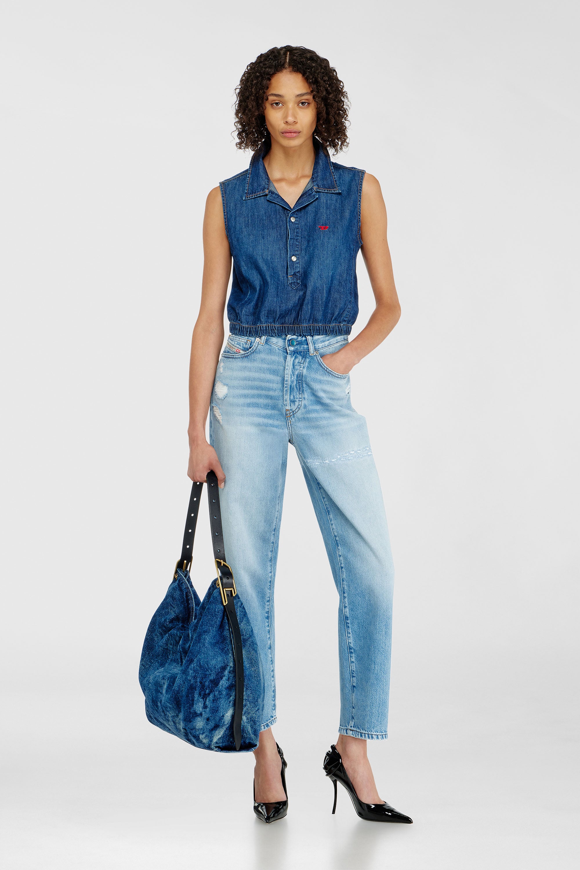 Diesel - Regular Jeans 1981 D-Went 09P49 Femme, Bleu Clair - Image 1