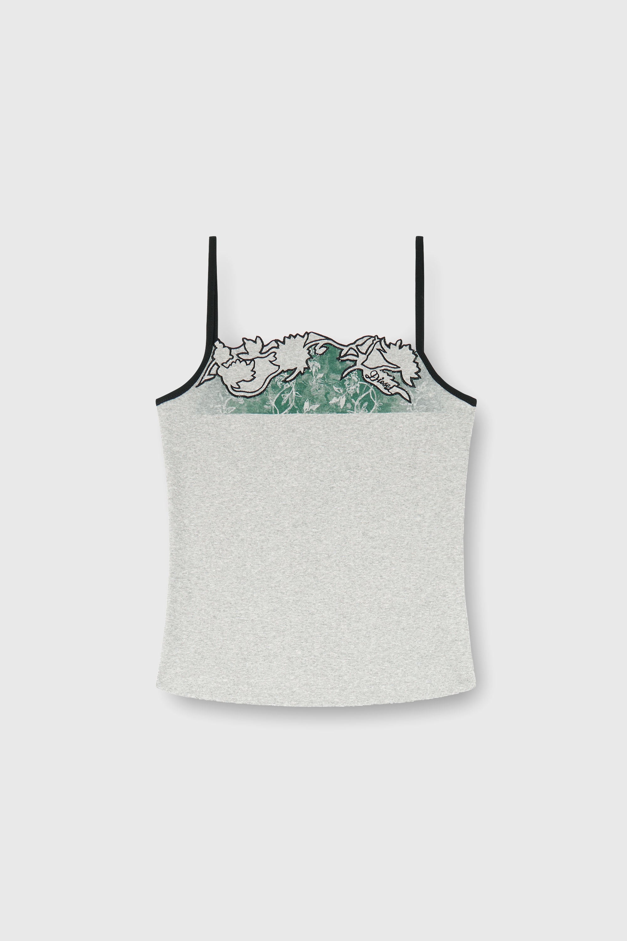 Diesel - T-EDNA, D&eacute;bardeur c&ocirc;tel&eacute; avec broderie florale en contour Femme in Polychrome - 2