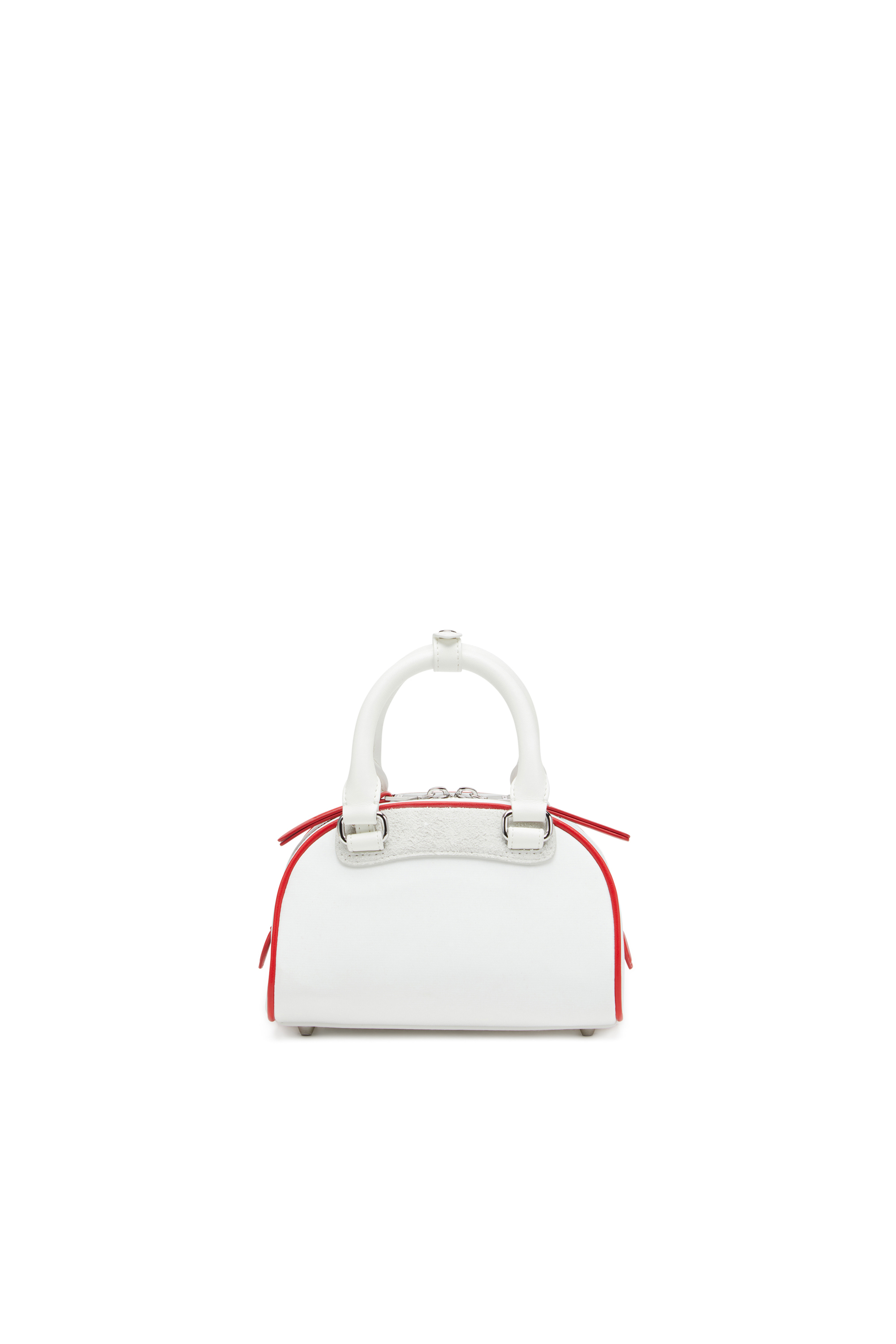 Diesel - 1DR DOME CROSSBODY, Mini sac bowling color-block Femme in Blanc - 2
