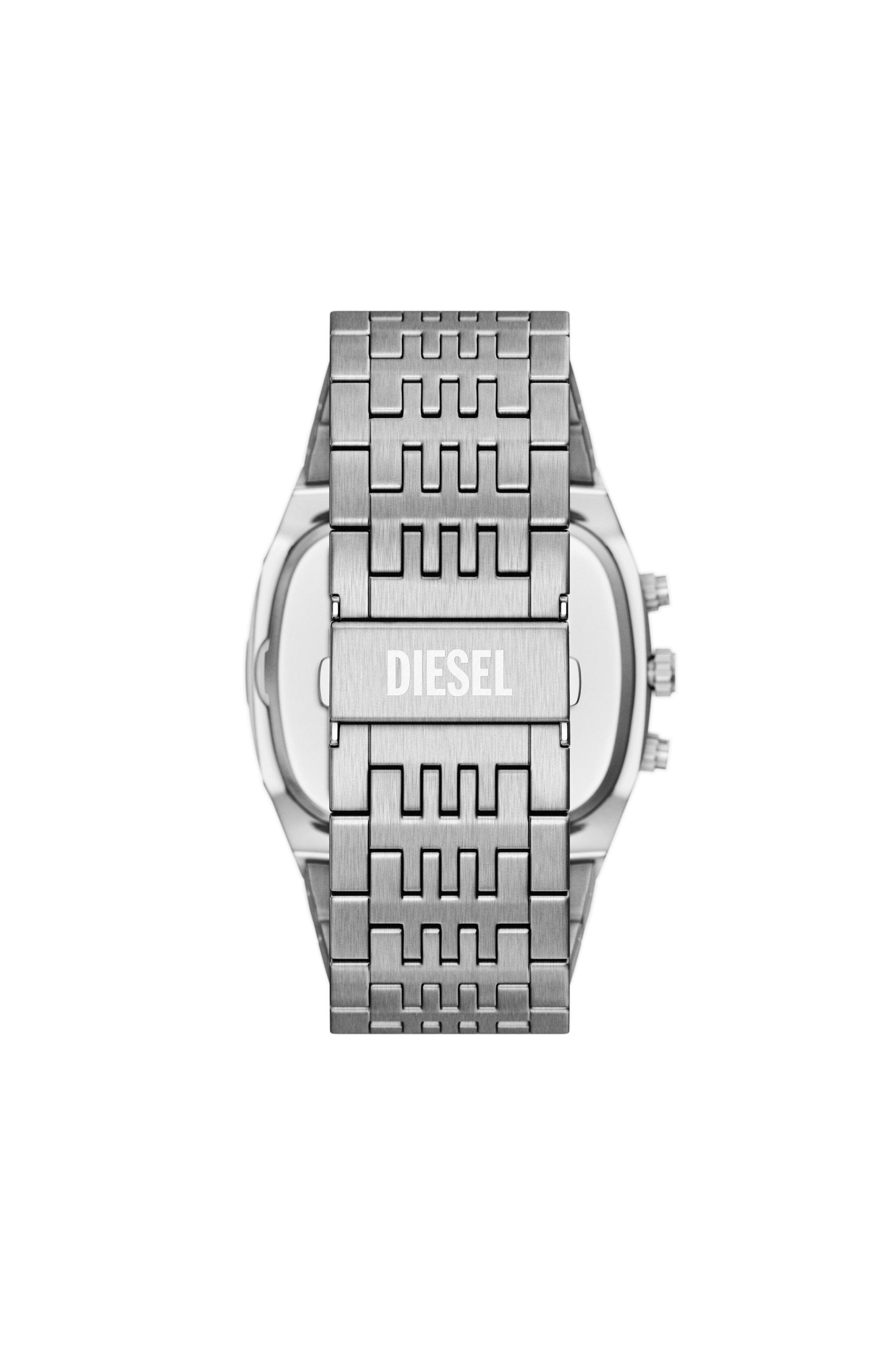 Diesel - DZ4725 WATCH, Montre Spiked Cushion en acier inoxydable Homme in Gris argent&eacute; - 2