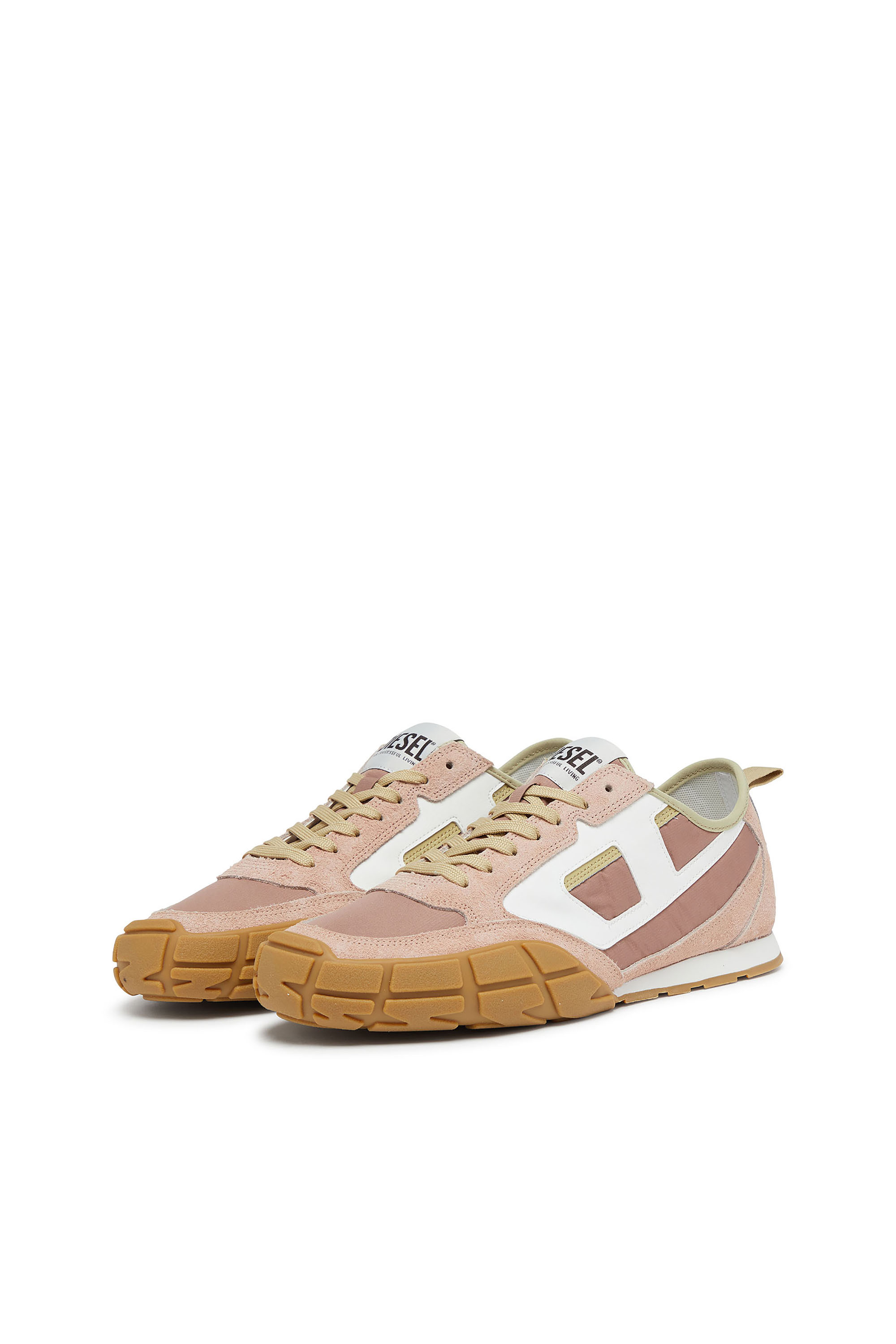 Diesel - S-PAGODHA LOW W, S-Pagodha-Sneakers en cuir, suède et tissu indéchirable Femme in Polychrome - 3