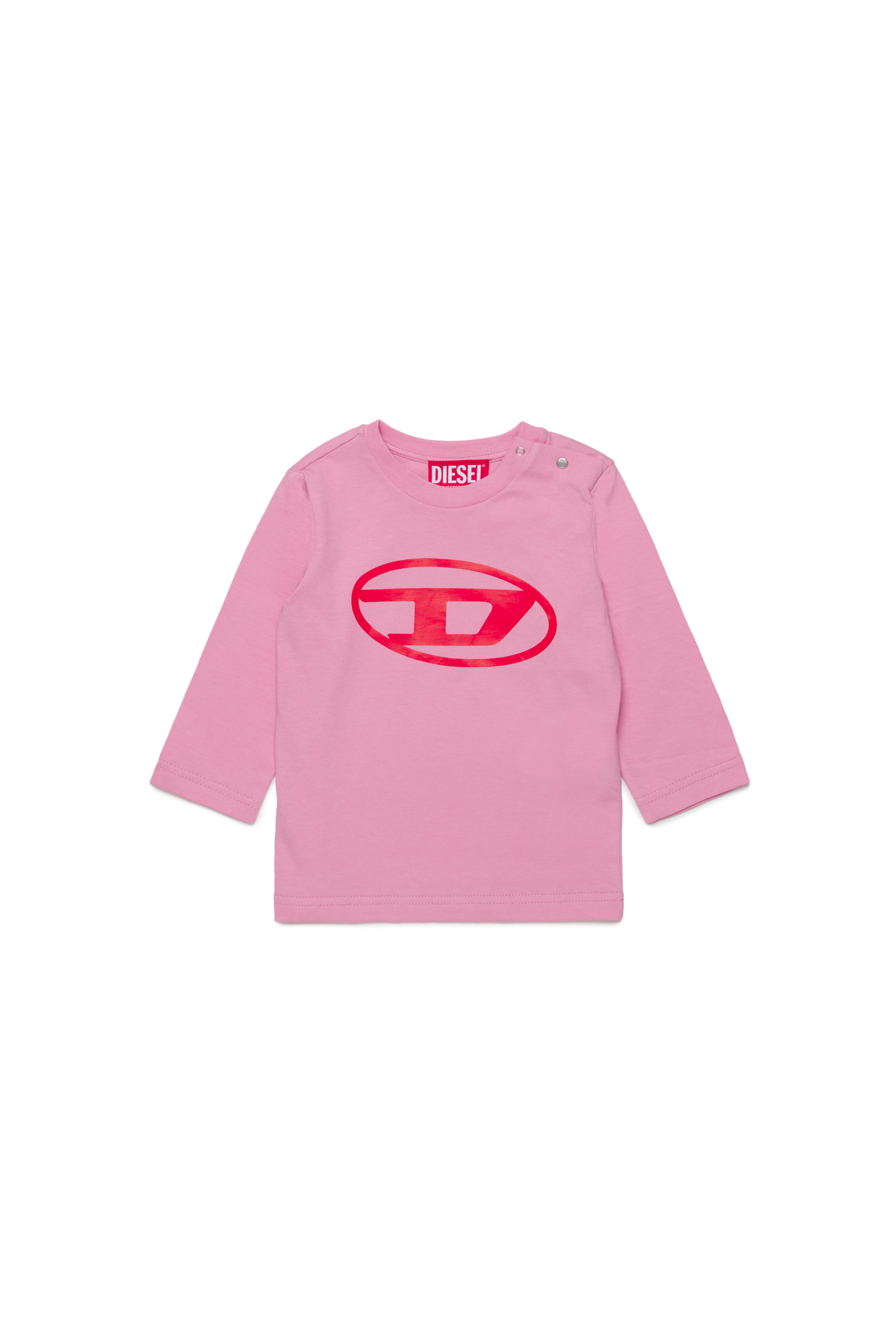 Diesel - TCERBLSB, Mixte T-shirt à manches longues avec Oval D in Rose - Image 1