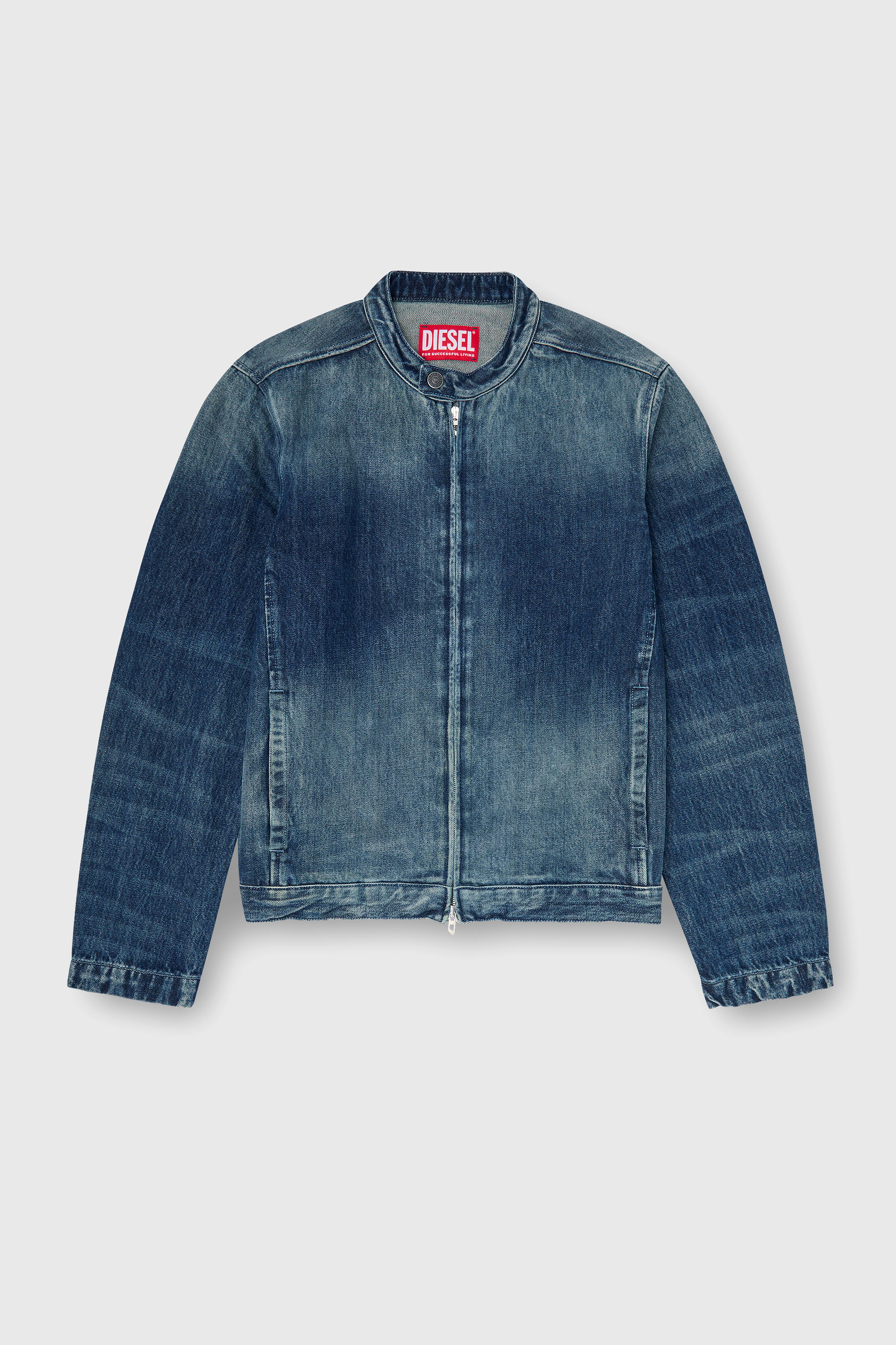 Diesel - D-GLORY-FSJ, Veste motard en denim Homme in Bleu - 2