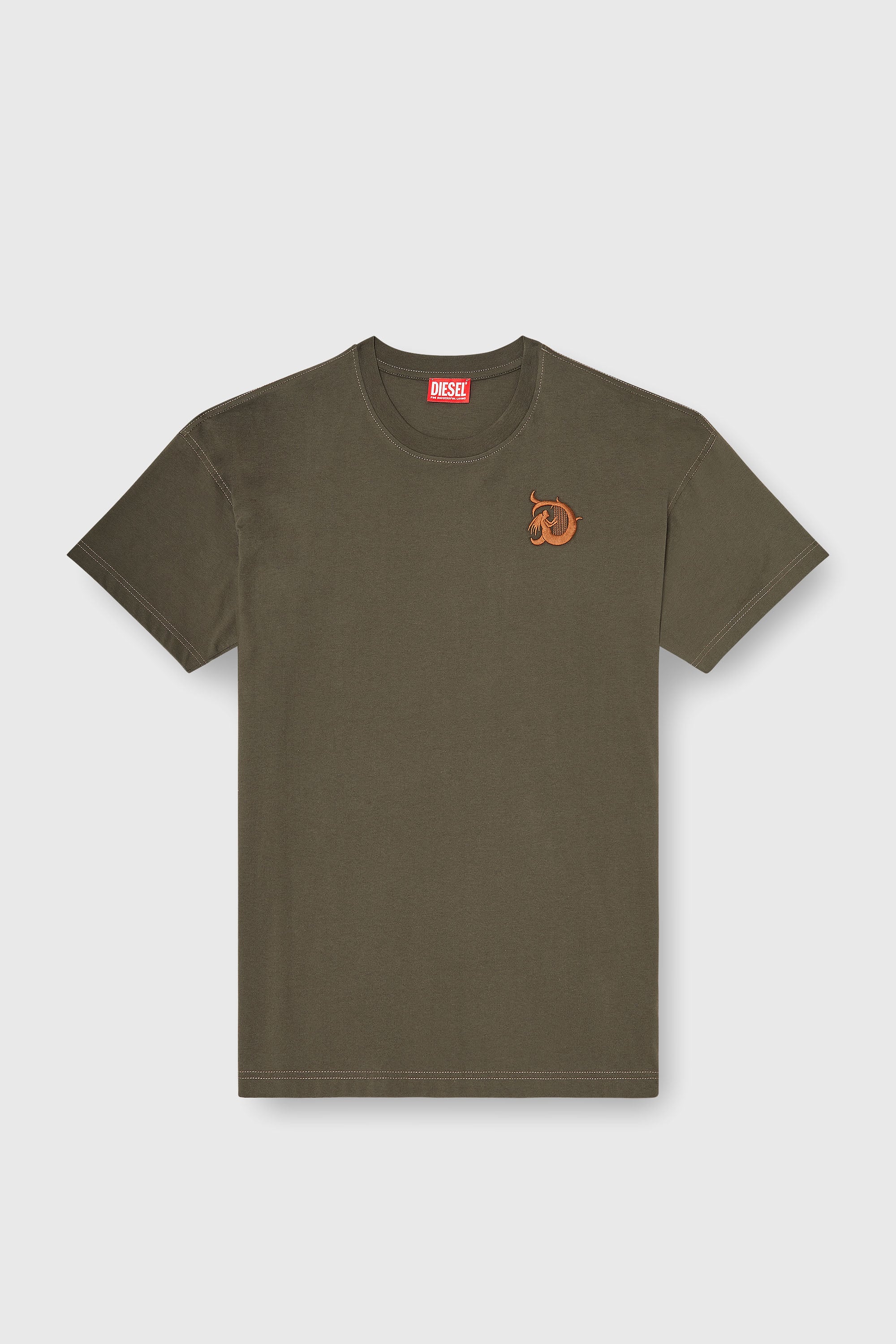 Diesel - T-BOXT-AA11, T-shirt en jersey avec imprim&eacute; floqu&eacute; Homme in Vert - 2