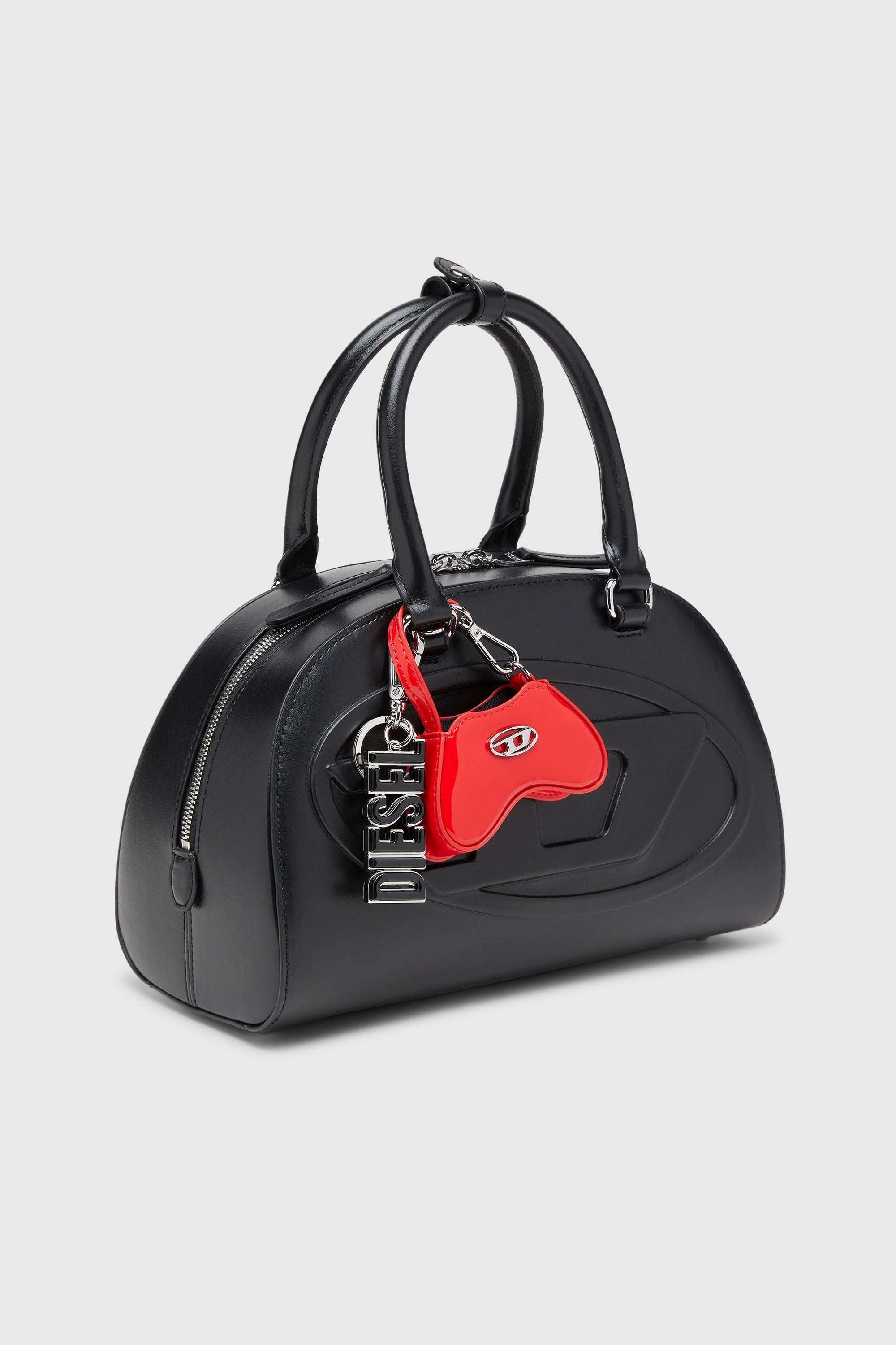 Diesel - DSL 3D KEY RING, Porte-cl&eacute;s DIESEL en m&eacute;tal et r&eacute;sine Homme in Noir - 2
