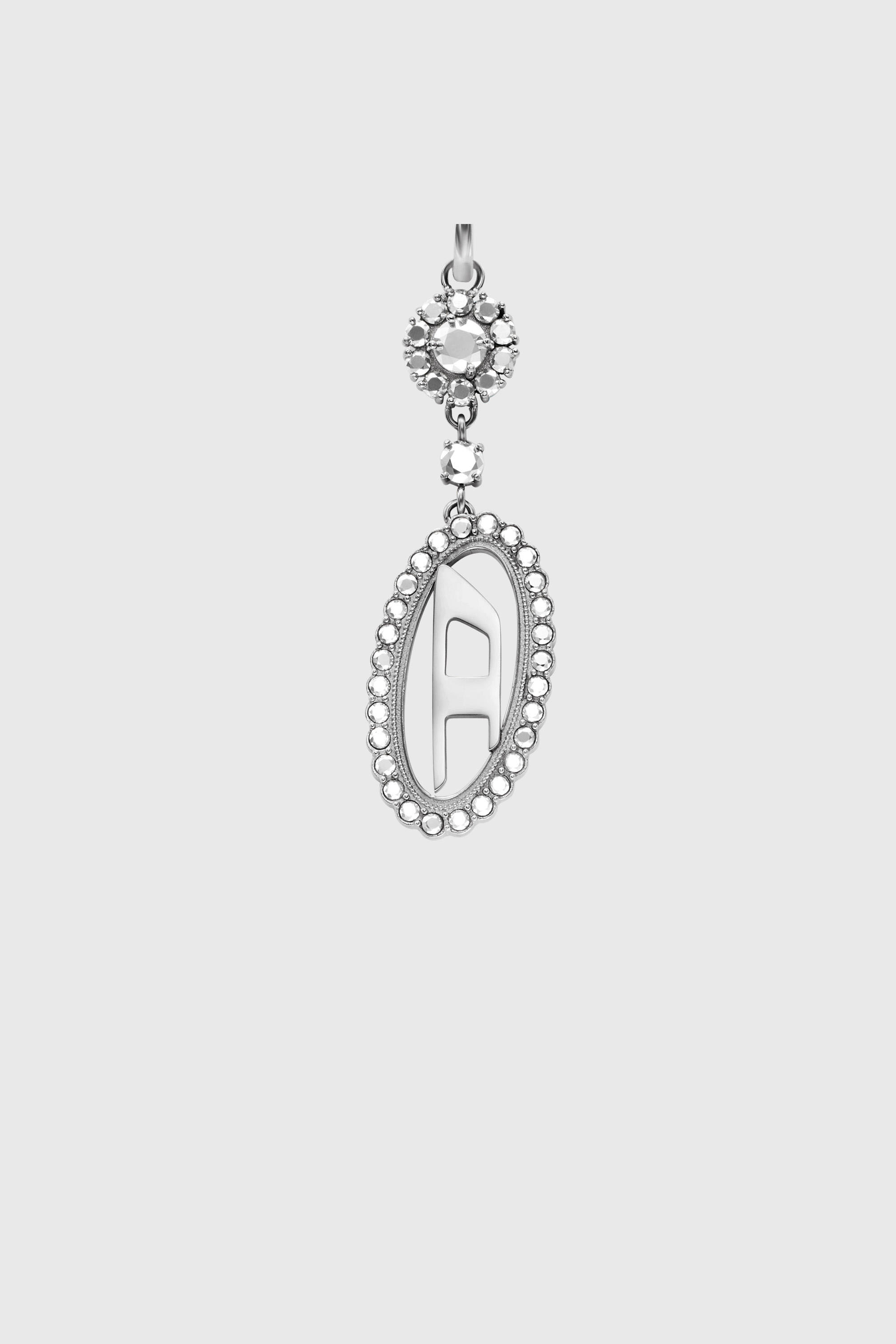Diesel - DX1750040, Collier en acier inoxydable avec pendentif pav&eacute; Mixte in Gris argent&eacute; - 2